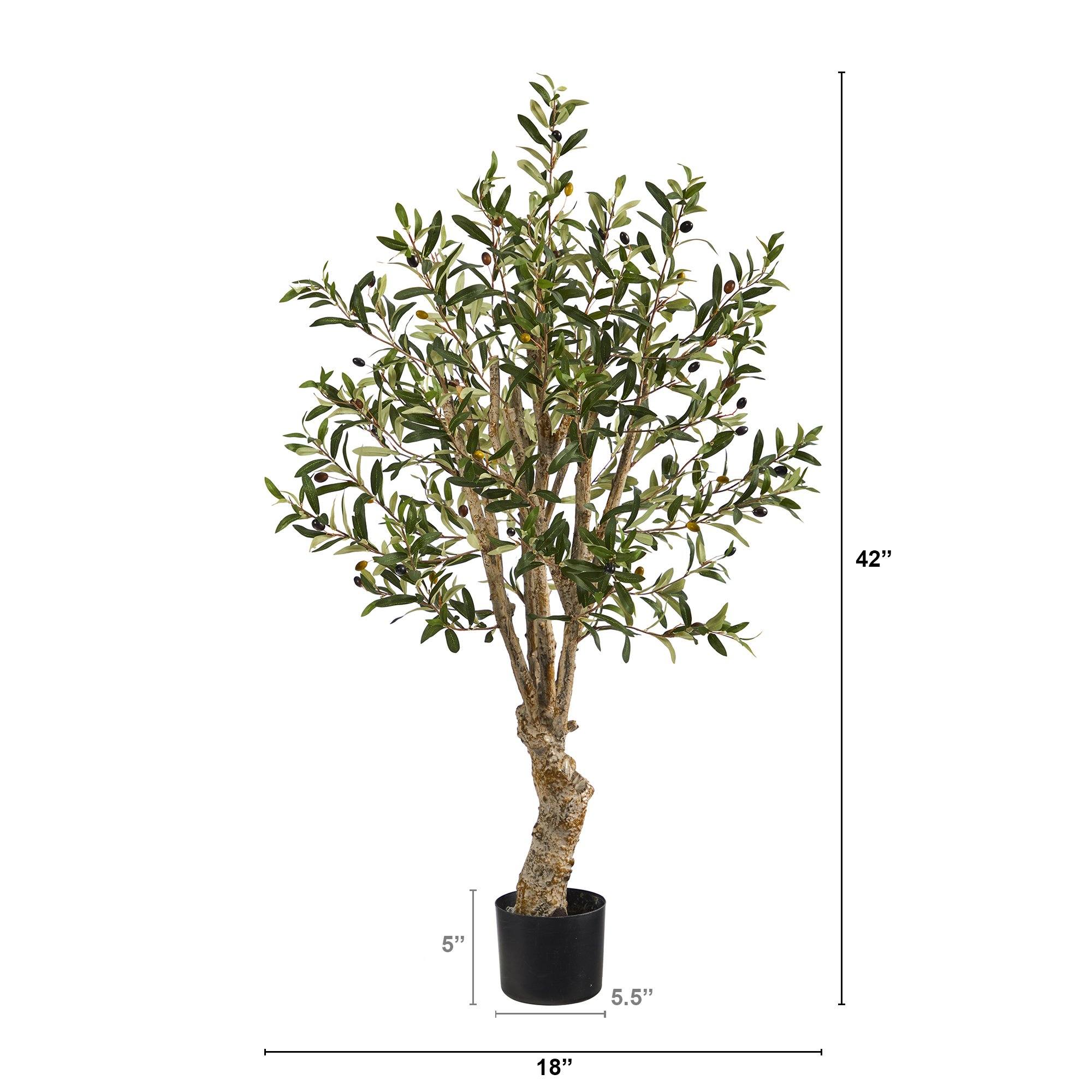 3.5’ Artificial Olive Tree with Lush Design - Image 5