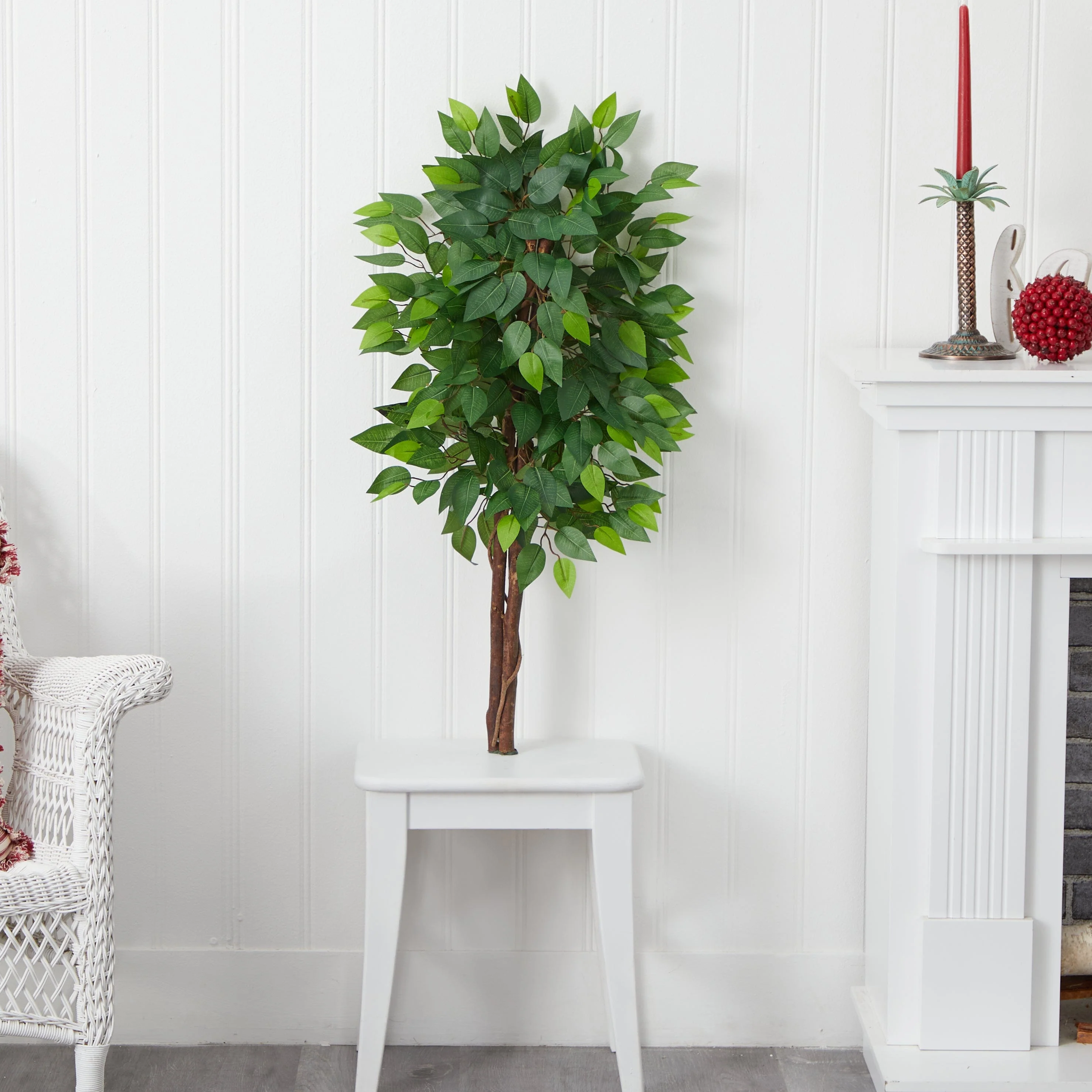 3’ Artificial Double Trunk Ficus Tree (No Pot) - Image 2