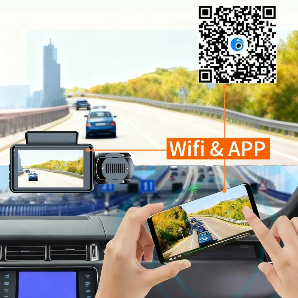 3 Channel 1080P Dash Cam with WiFi Night Vision Car DVR - Image 6