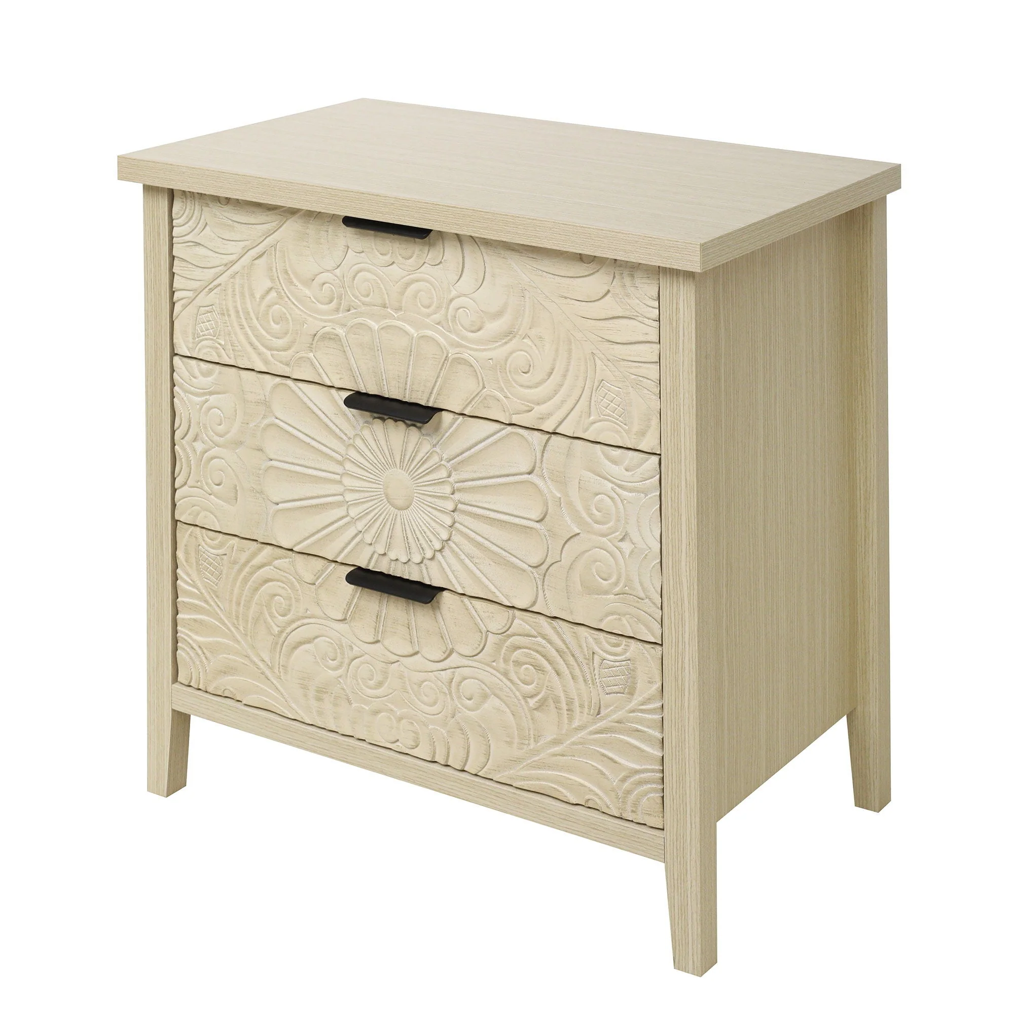 3 Drawer Cabinet, American Furniture, Suitable For Bedroom, Living Room, Study - Natural - Image 15