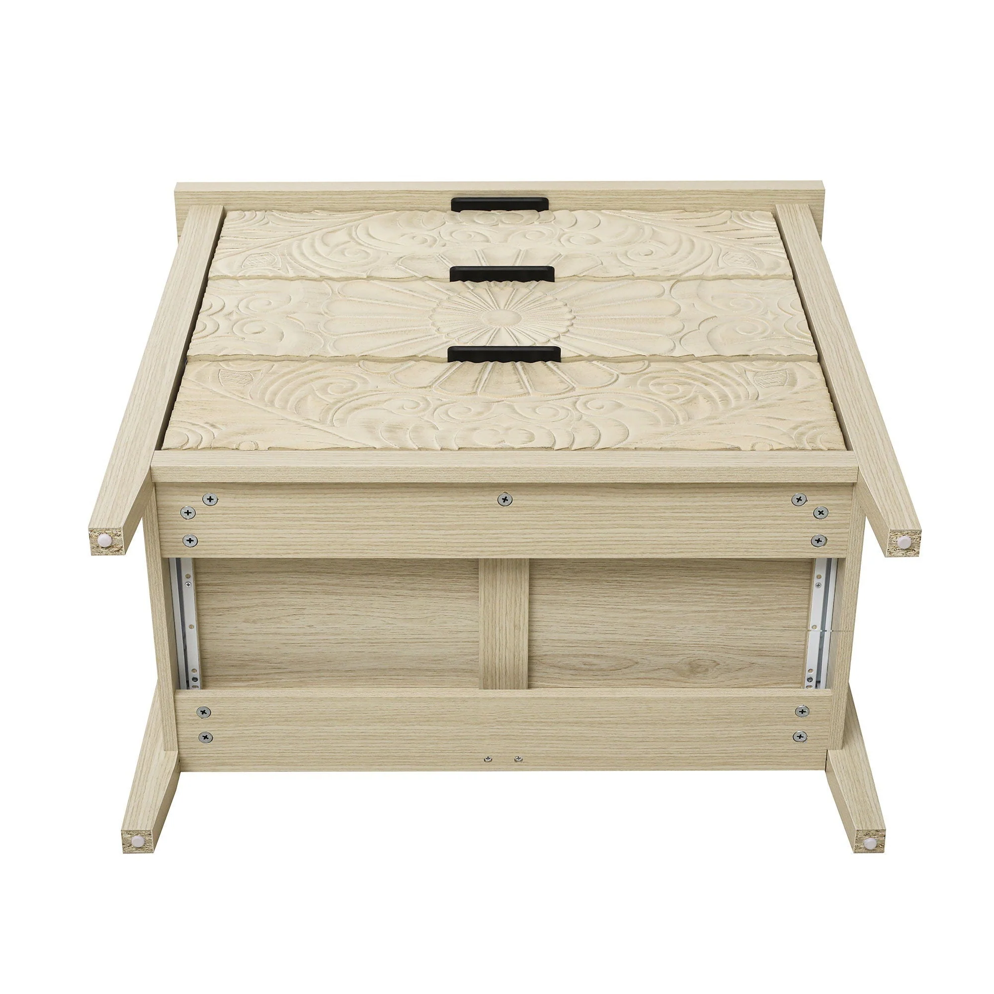 3 Drawer Cabinet, American Furniture, Suitable For Bedroom, Living Room, Study - Natural - Image 20