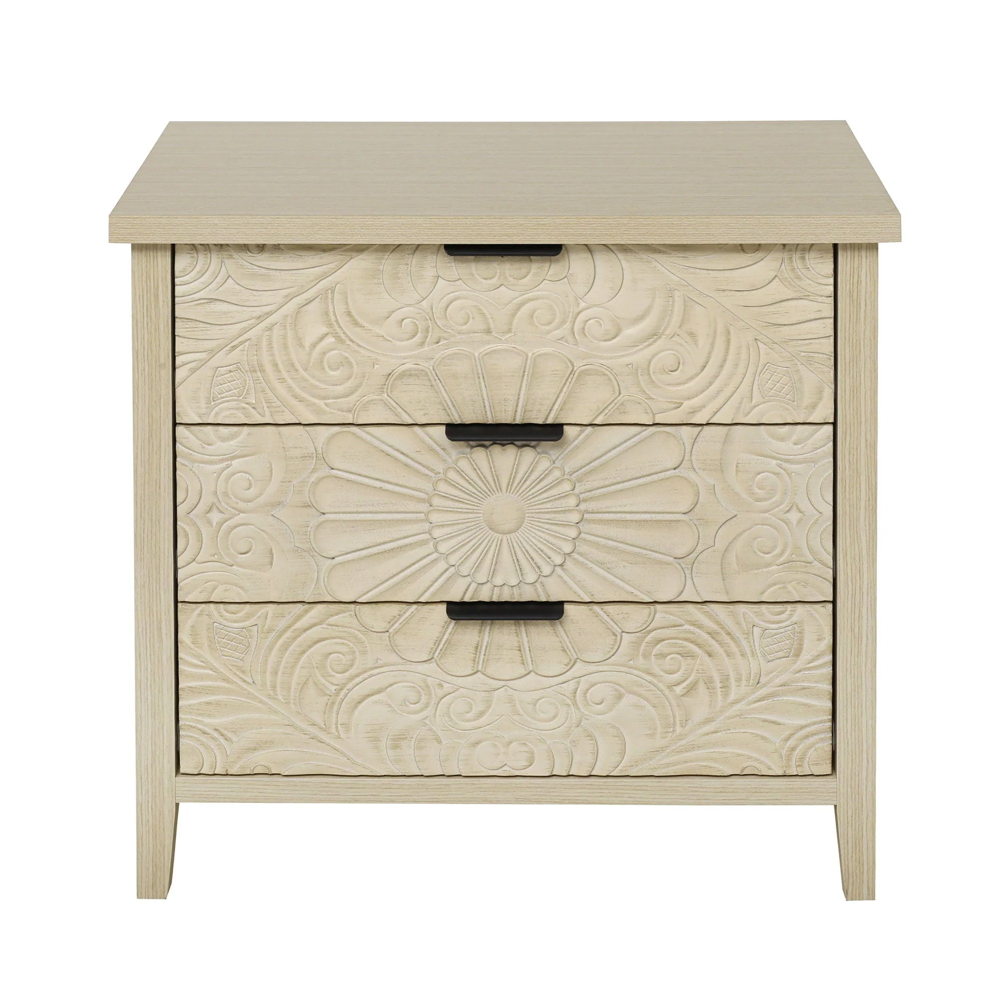 3 Drawer Cabinet, American Furniture, Suitable For Bedroom, Living Room, Study - Natural - Image 3
