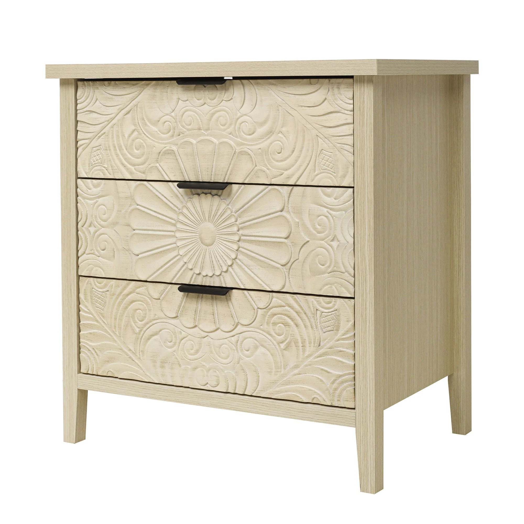 3 Drawer Cabinet, American Furniture, Suitable For Bedroom, Living Room, Study - Natural - Image 5