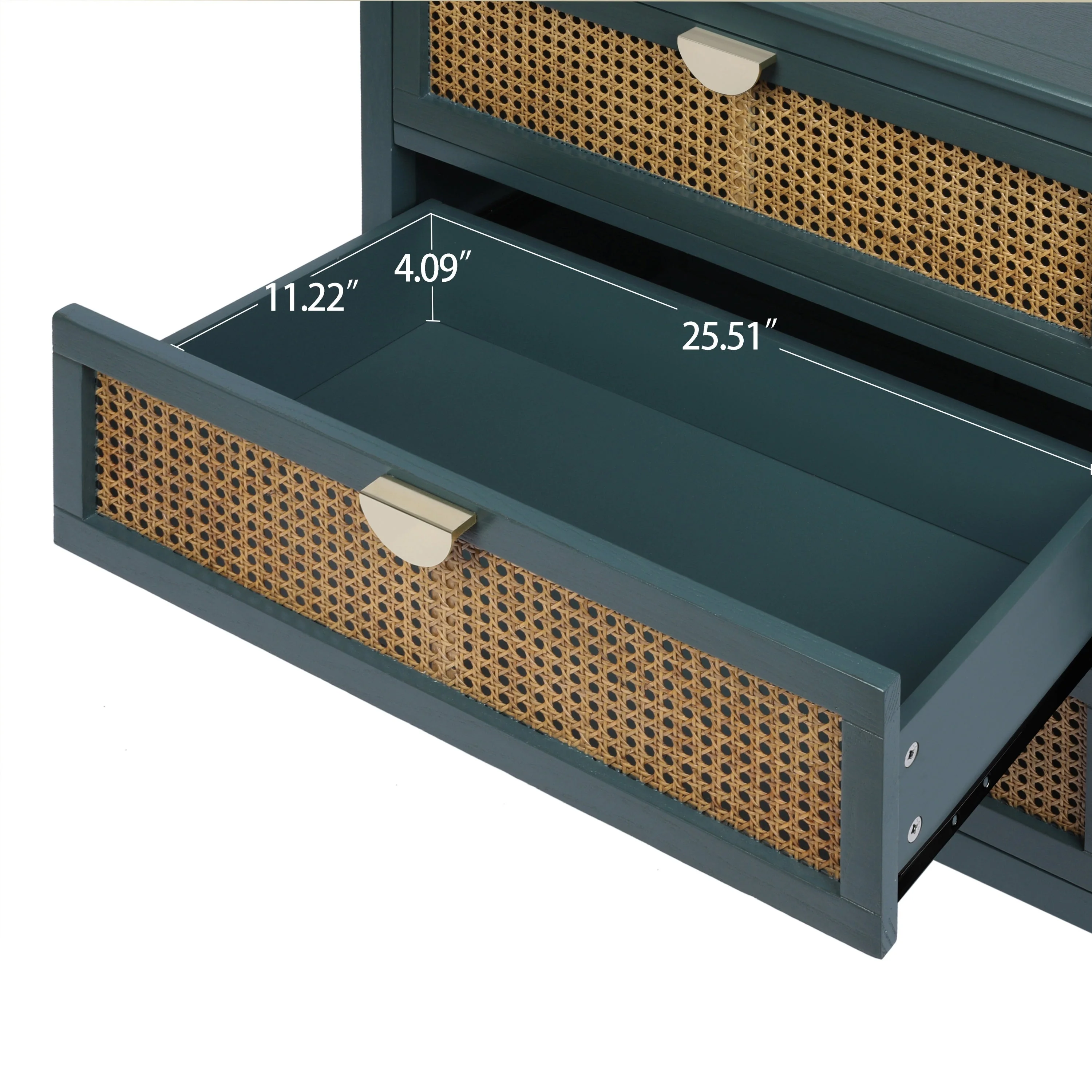 3 Drawer Cabinet Natural Rattan - Image 6