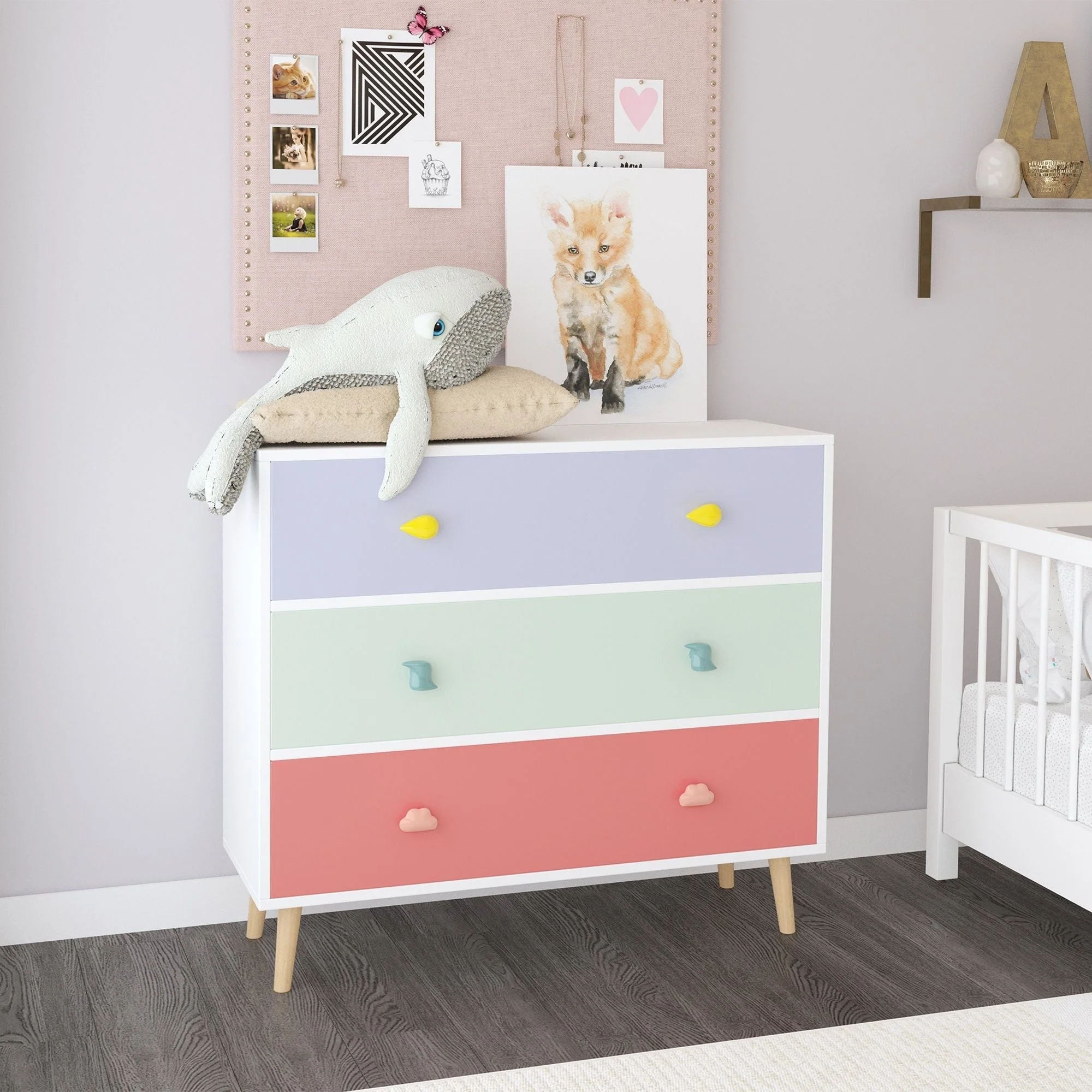 3 Drawer Dresser, Storage Cabinet With Anti Tip Safety - Image 7