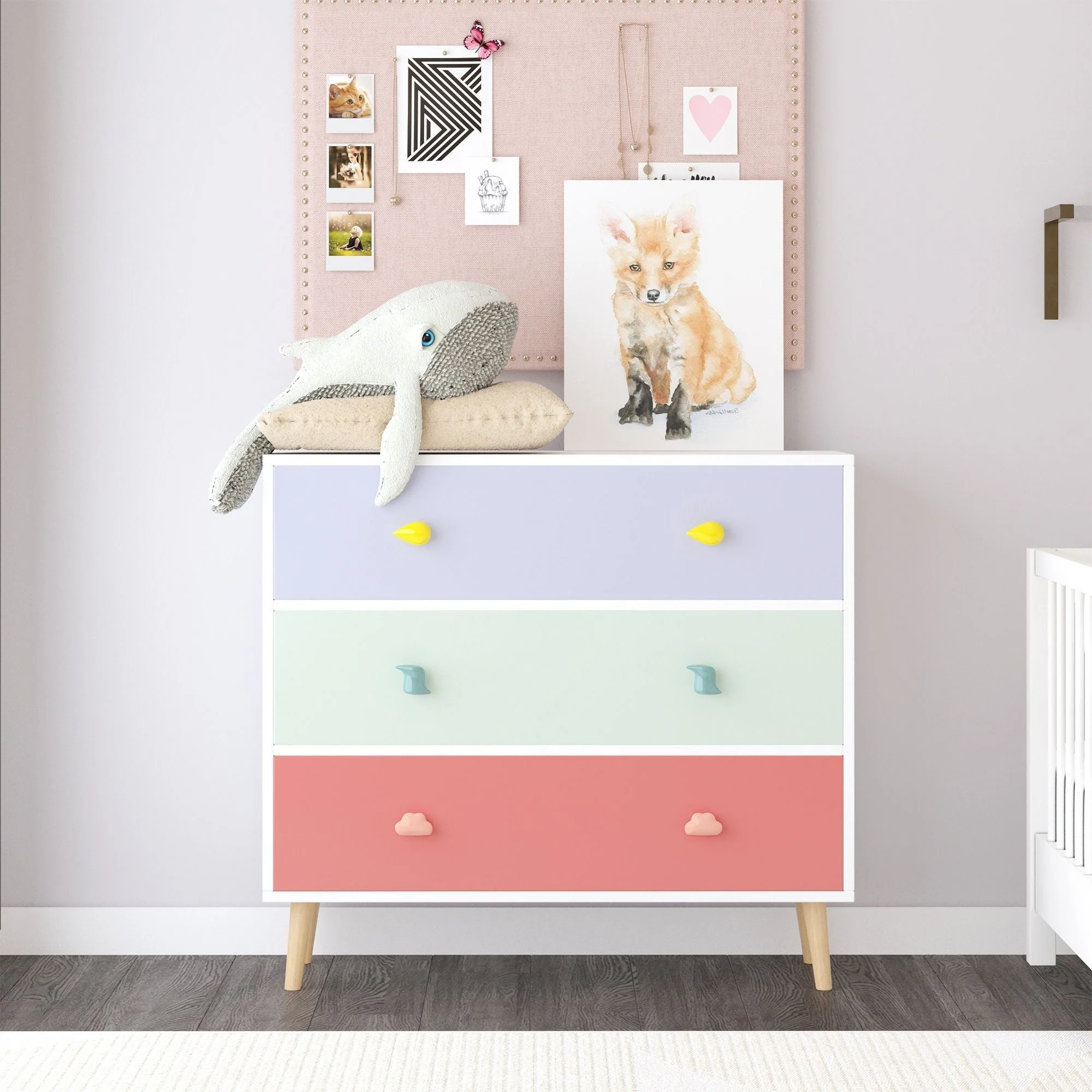 3 Drawer Dresser, Storage Cabinet With Anti Tip Safety - Image 8