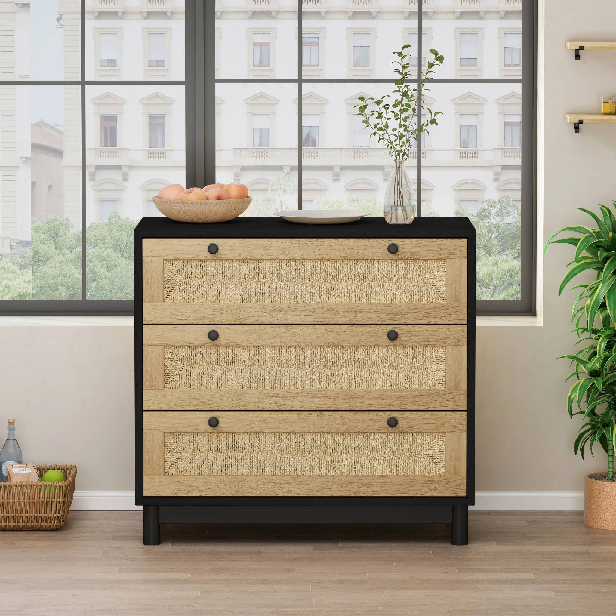 3 Drawer Storage Cabinet For Living Room - Image 5