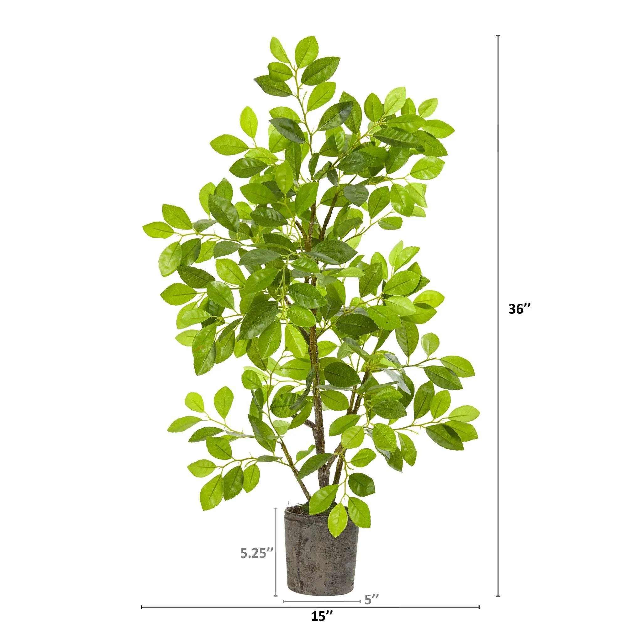 3’ Ficus Artificial Tree in Planter - Image 5