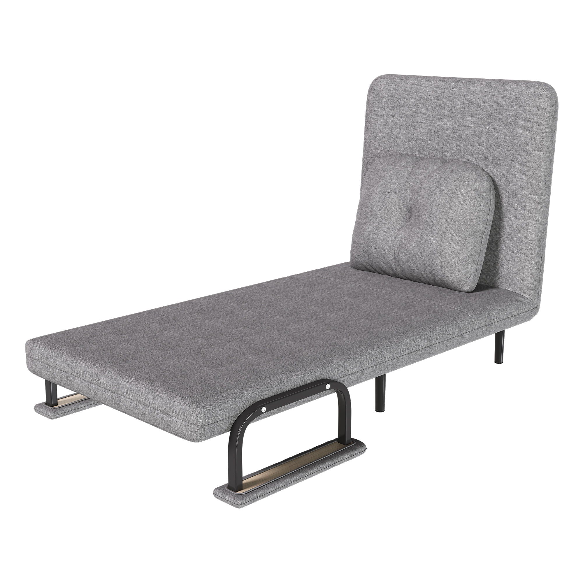 3 In 1 Convertible Folding Sofa Bed With Adjustable Backrest And Pillow - Image 2