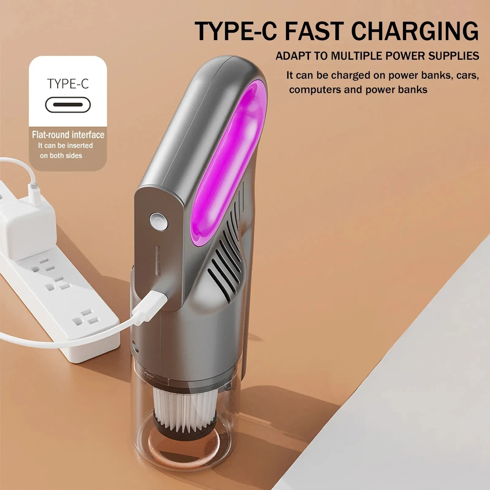 3 in 1 Cordless Handheld Vacuum Rechargeable Cyclonic for Car Home PC - Image 7
