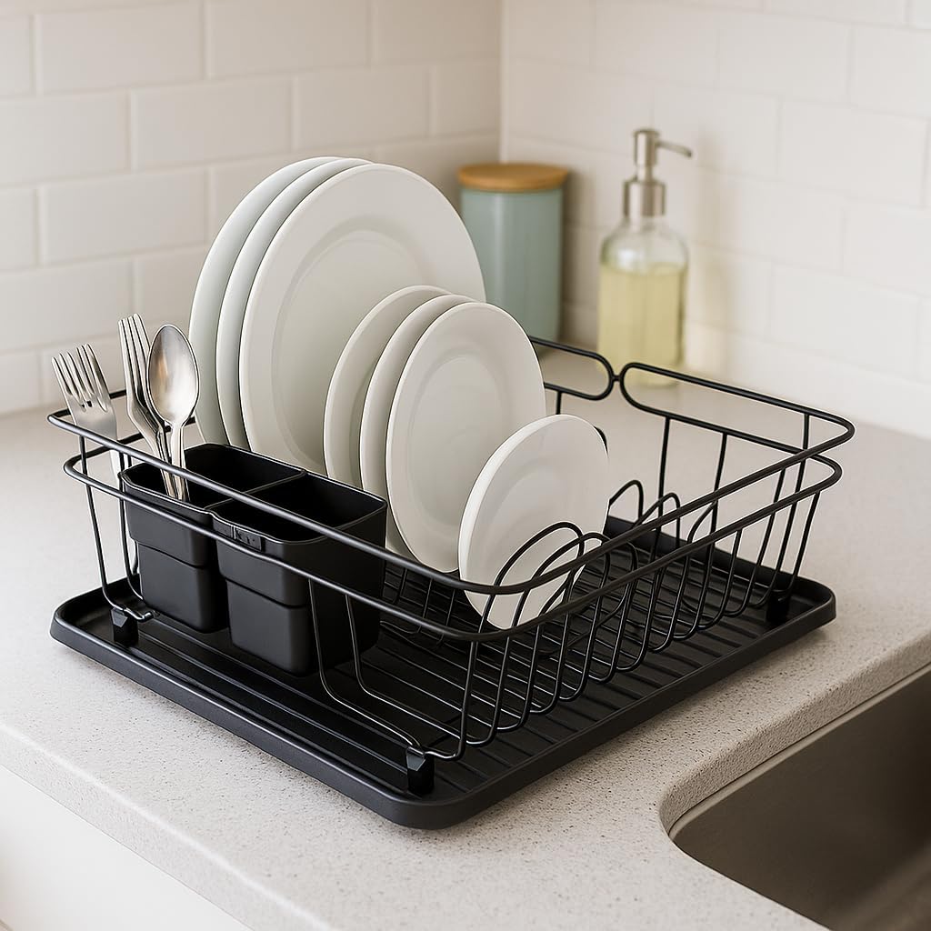3-in-1 Dish Drying Rack, Countertop or Over Sink Design - Image 8