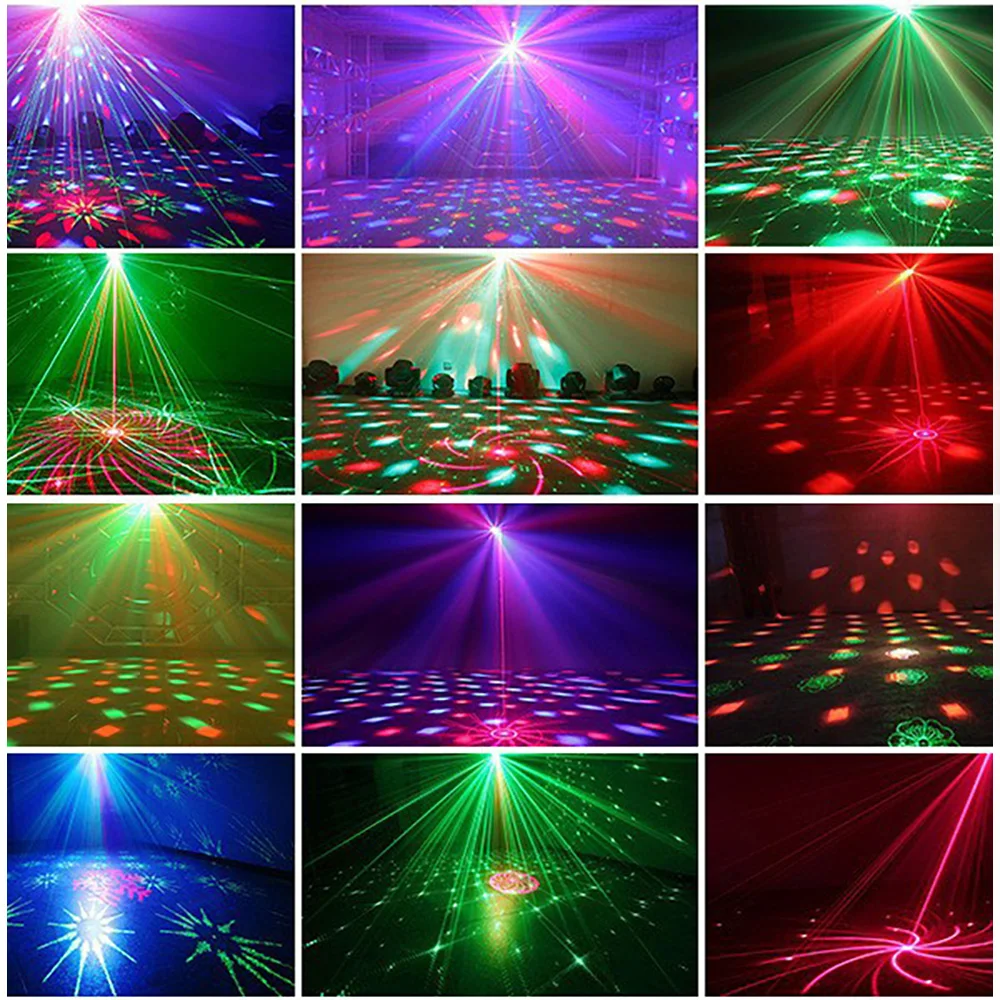 3-in-1 DJ Disco Party Light Sound Activated Strobe Pattern Projector Lamp - Image 3