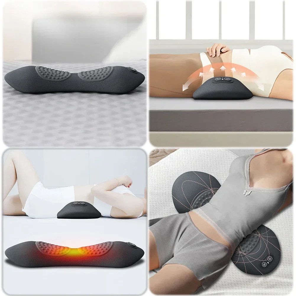 3-in-1 Lumbar Support Pillow Adjustable Back Massager with Heat Memory Foam - Image 5