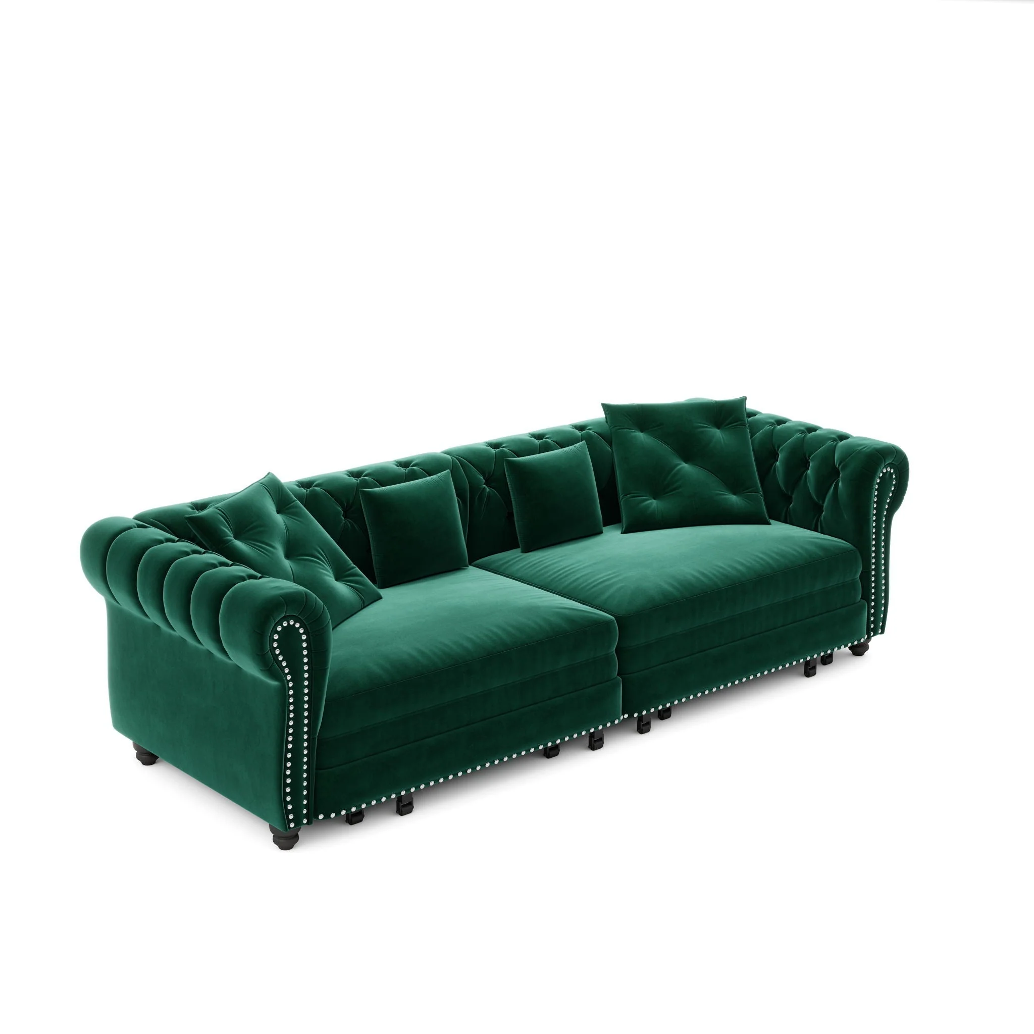 3 In 1 Pull Out Sofa Bed With Movable Ottoman - Image 12