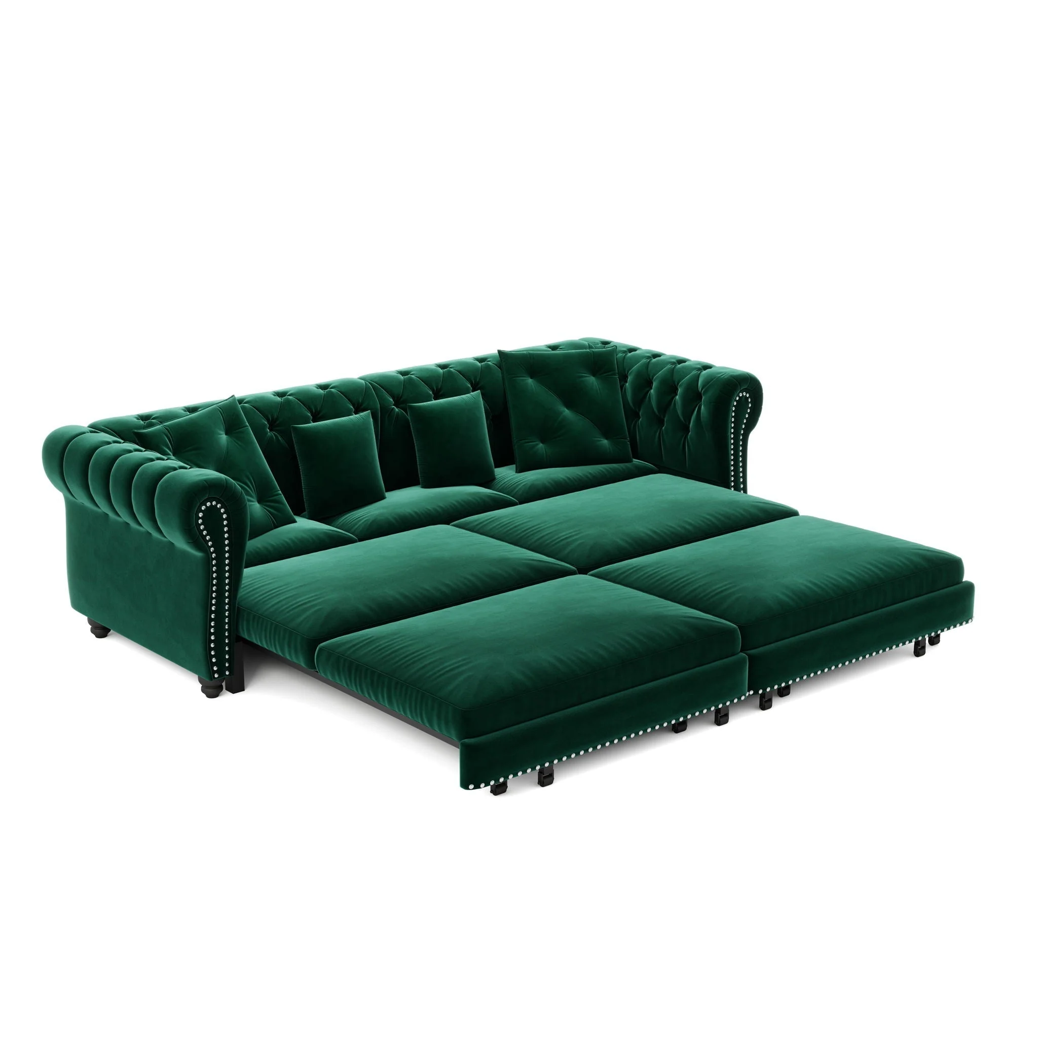 3 In 1 Pull Out Sofa Bed With Movable Ottoman - Image 15
