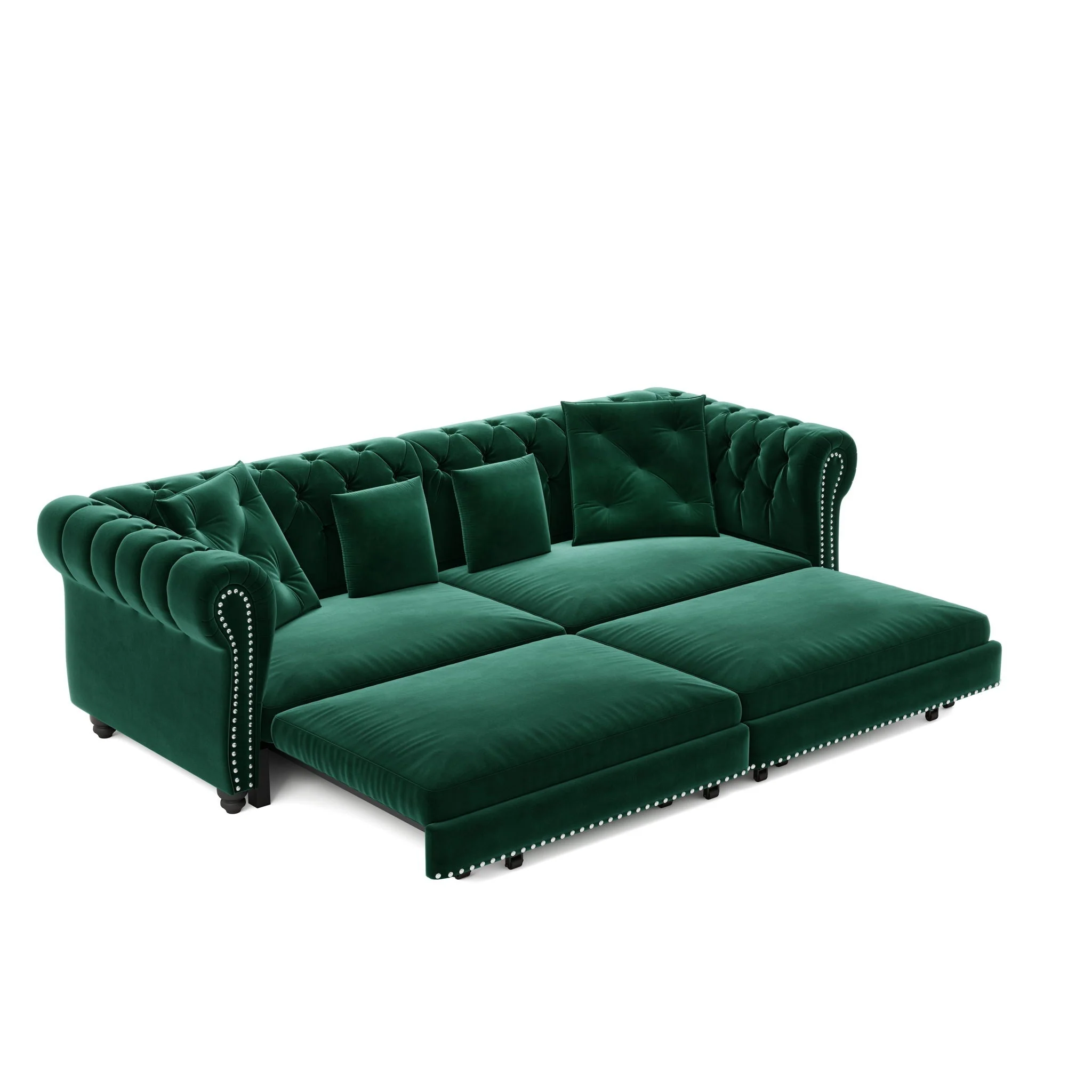 3 In 1 Pull Out Sofa Bed With Movable Ottoman - Image 16