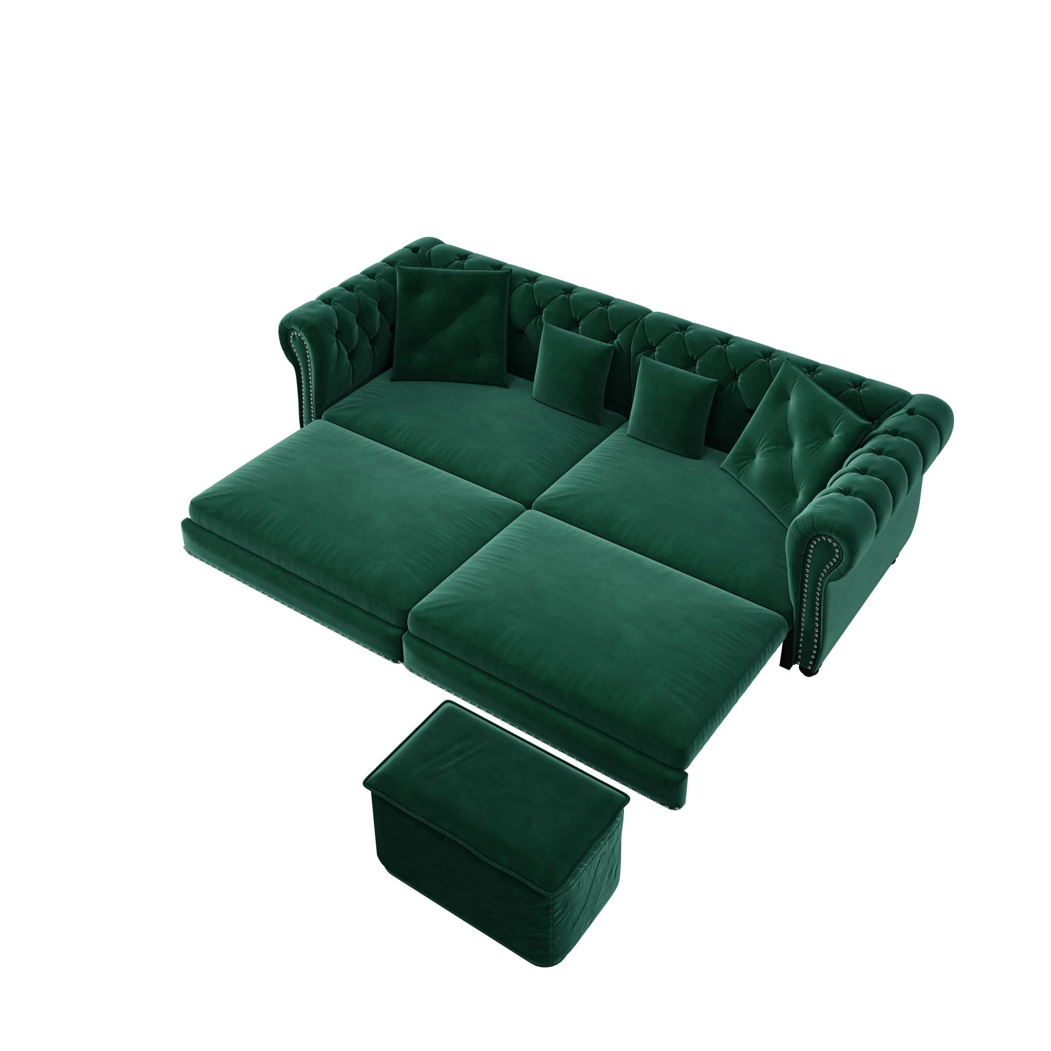 3 In 1 Pull Out Sofa Bed With Movable Ottoman - Image 23