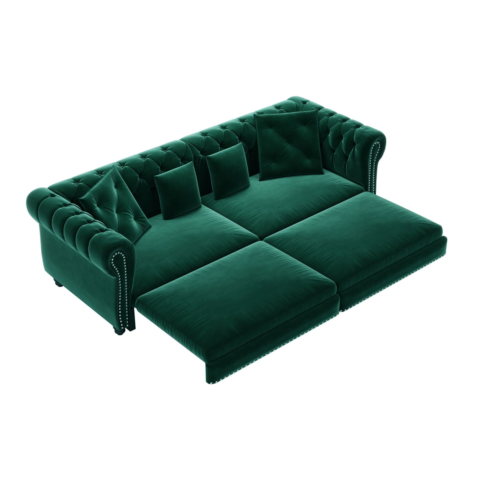 3 In 1 Pull Out Sofa Bed With Movable Ottoman - Image 24
