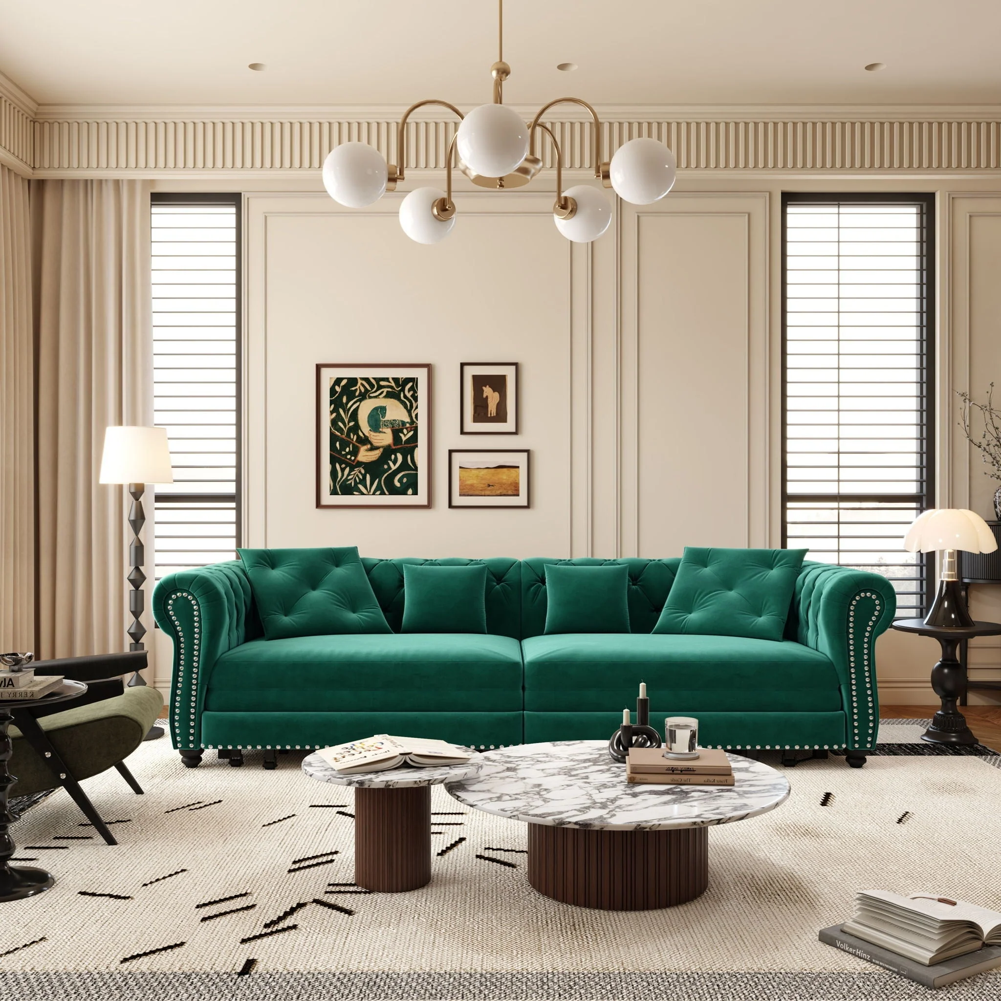 3 In 1 Pull Out Sofa Bed With Movable Ottoman - Image 6