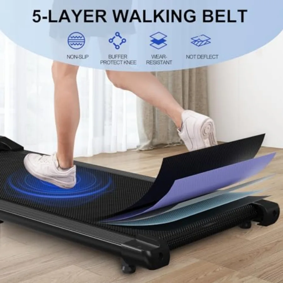 3-in-1 Under Desk Treadmill 2.5HP Quiet Walking Jogging Machine Home Office LED - Image 3