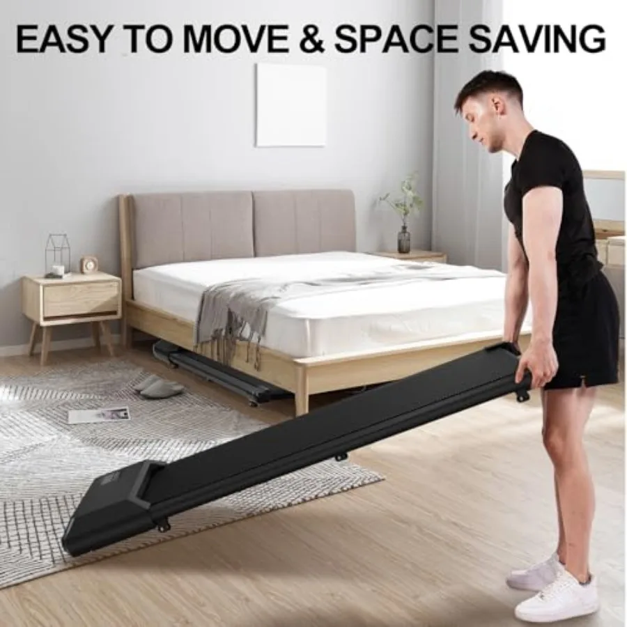 3-in-1 Under Desk Treadmill 2.5HP Quiet Walking Jogging Machine Home Office LED - Image 5