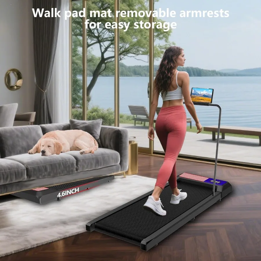 3-in-1 Walking Pad Treadmill 2.5HP with Incline & Handle Bar Compact Home Use - Image 4