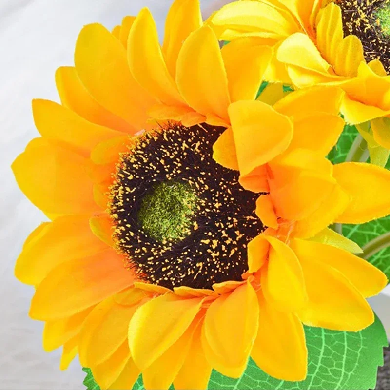 3 LED Sunflower Night Light Rechargeable Table Lamp Bedroom Bedside Decor Lamp - Image 5