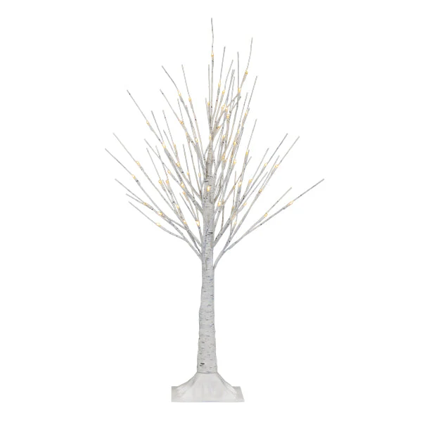 3' Lit Winter White Birch Tree - Image 3
