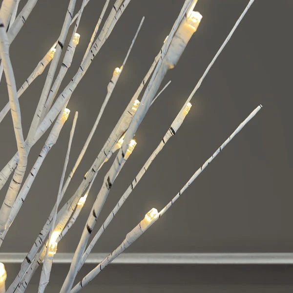 3' Lit Winter White Birch Tree - Image 4