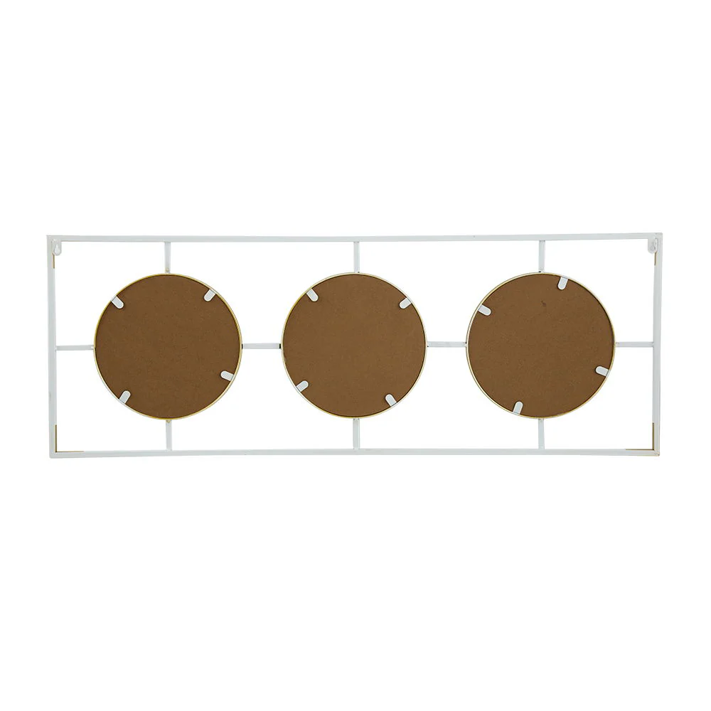 3 Mirror Piece Wall Mirror in Rectangular Frame - Image 13