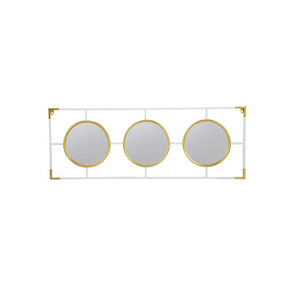 3 Mirror Piece Wall Mirror in Rectangular Frame - Image 16