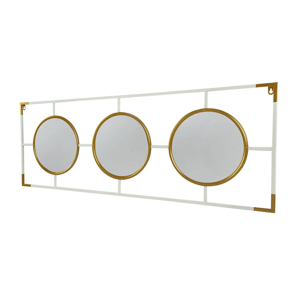 3 Mirror Piece Wall Mirror in Rectangular Frame - Image 17