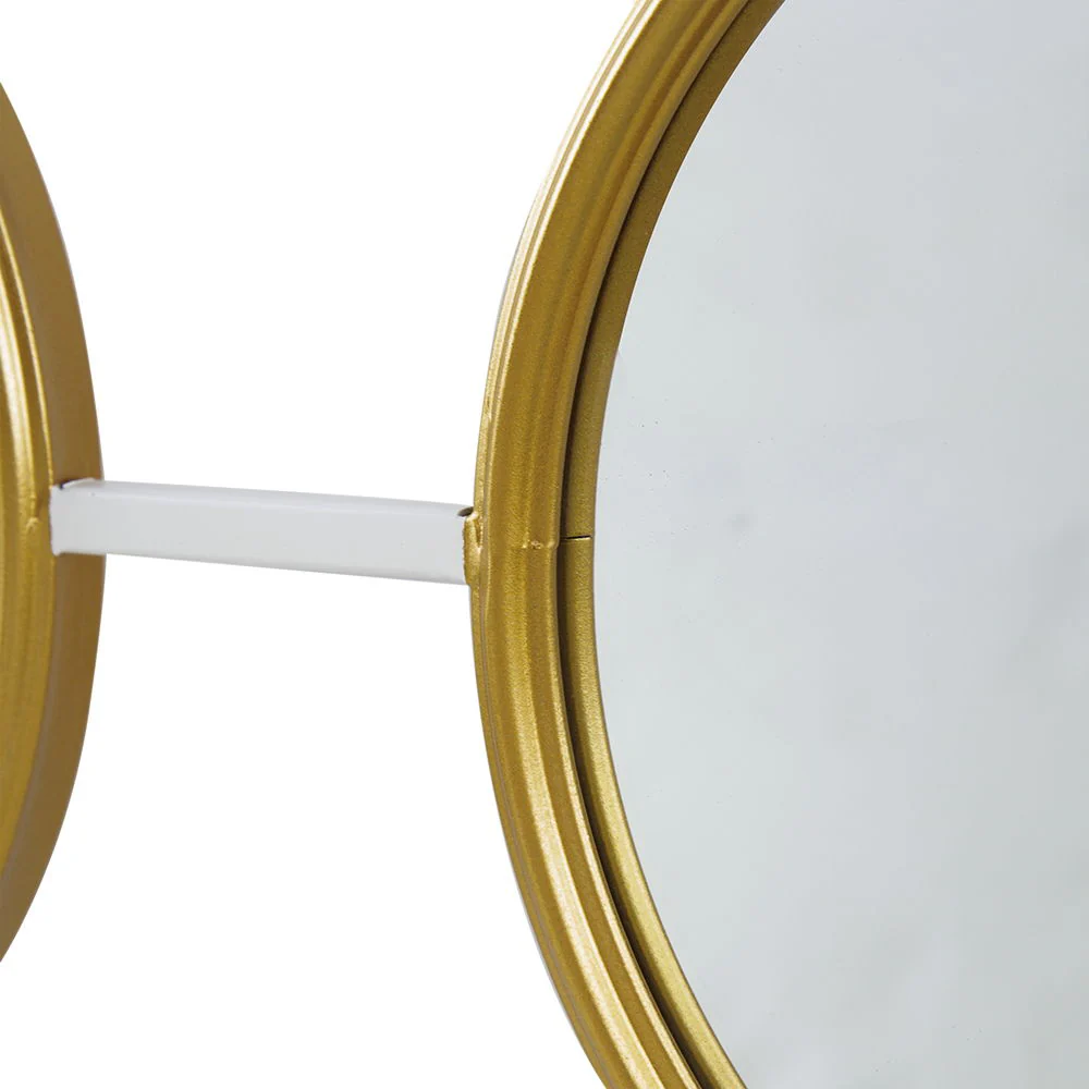 3 Mirror Piece Wall Mirror in Rectangular Frame - Image 2