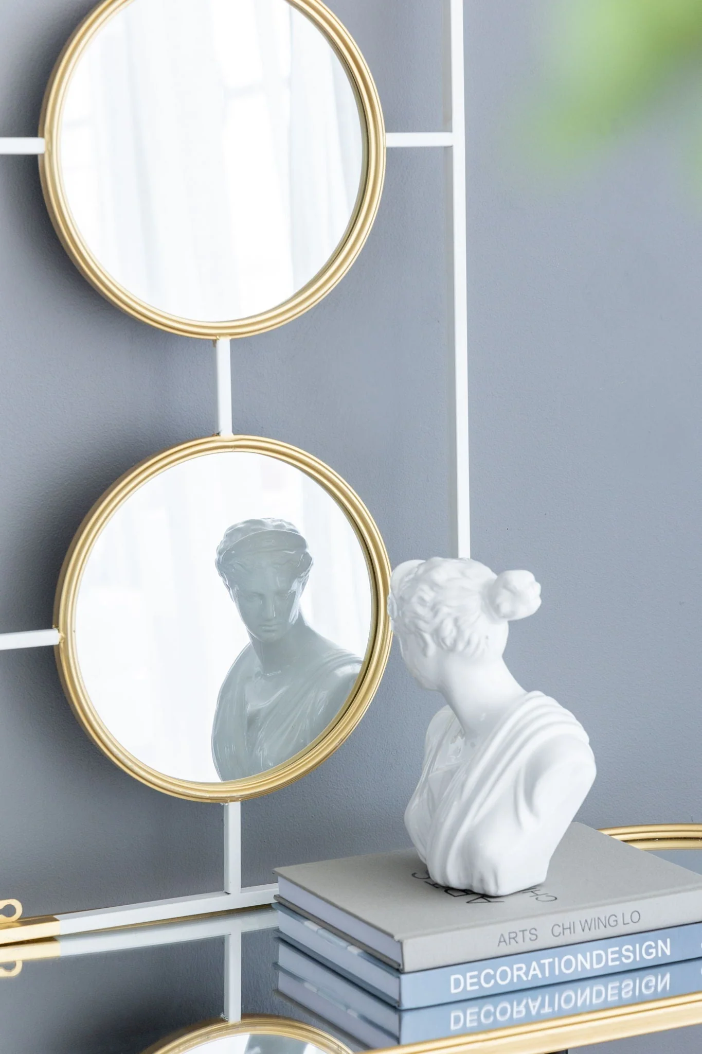 3 Mirror Piece Wall Mirror in Rectangular Frame - Image 21