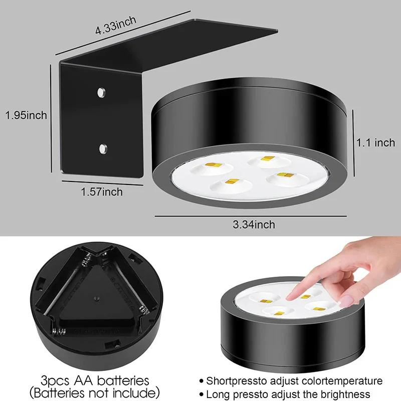 3 Pack Magnetic Picture Lights with Remote Dimmable Battery Art Wall Lights - Image 5