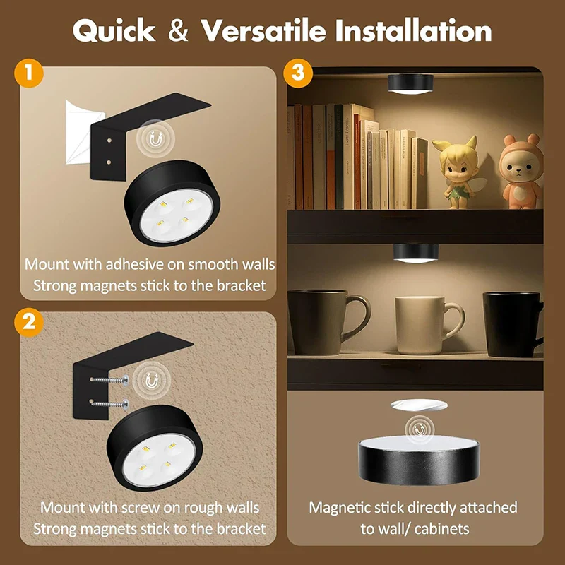 3 Pack Magnetic Picture Lights with Remote Dimmable Battery Art Wall Lights - Image 6