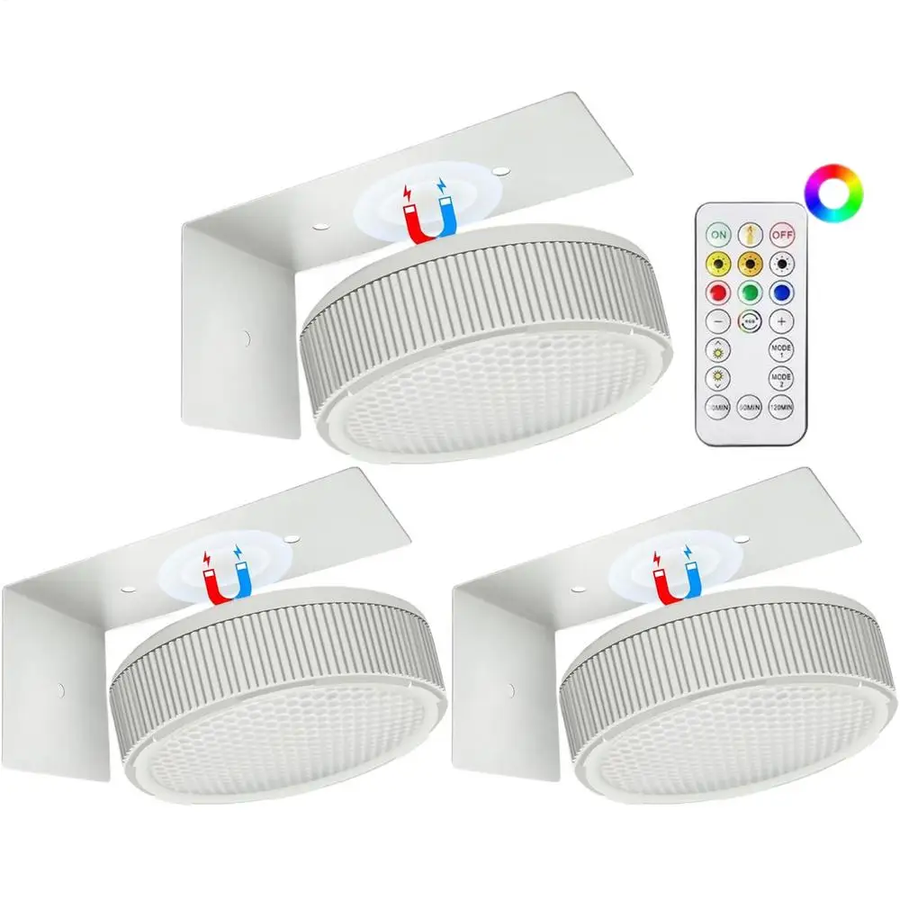 3 Pack Remote Control Picture Lights Battery Powered Dimmable Art Display Lamps - Image 7