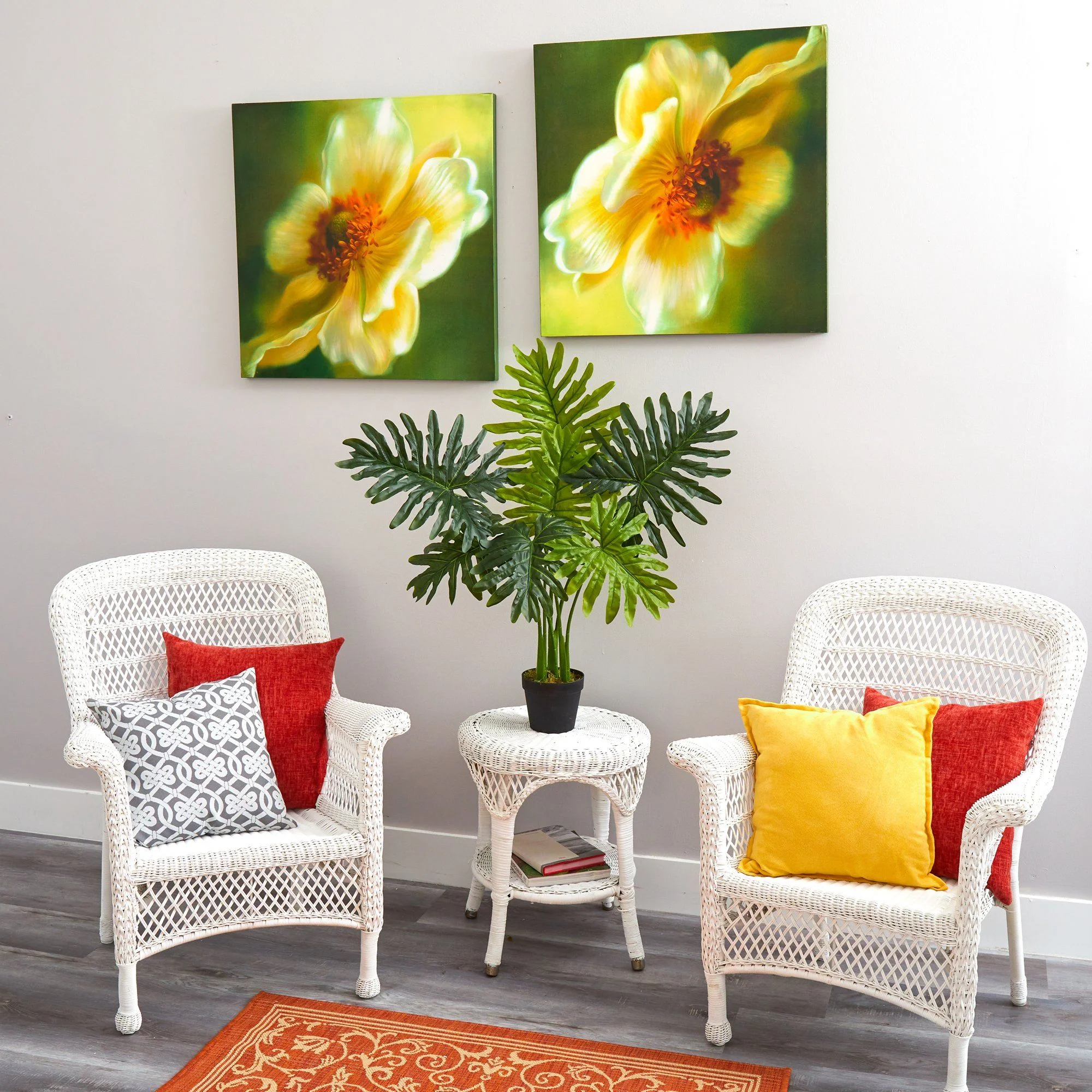 3’ Philodendron Artificial Plant (Real Touch) - Image 3