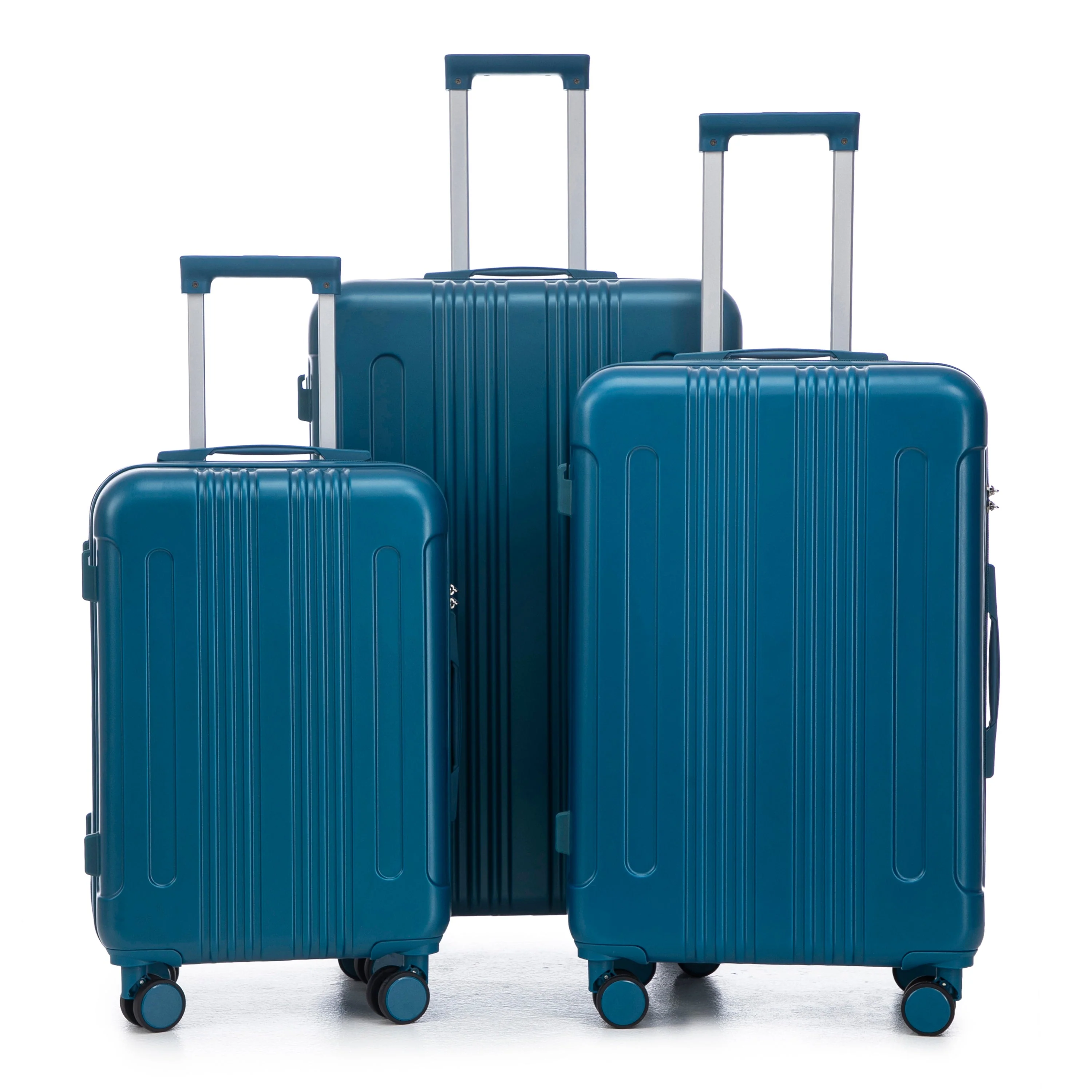 3-Piece ABS Spinner Wheel Luggage Set 20"/24"/28" Dark Blue - Image 21