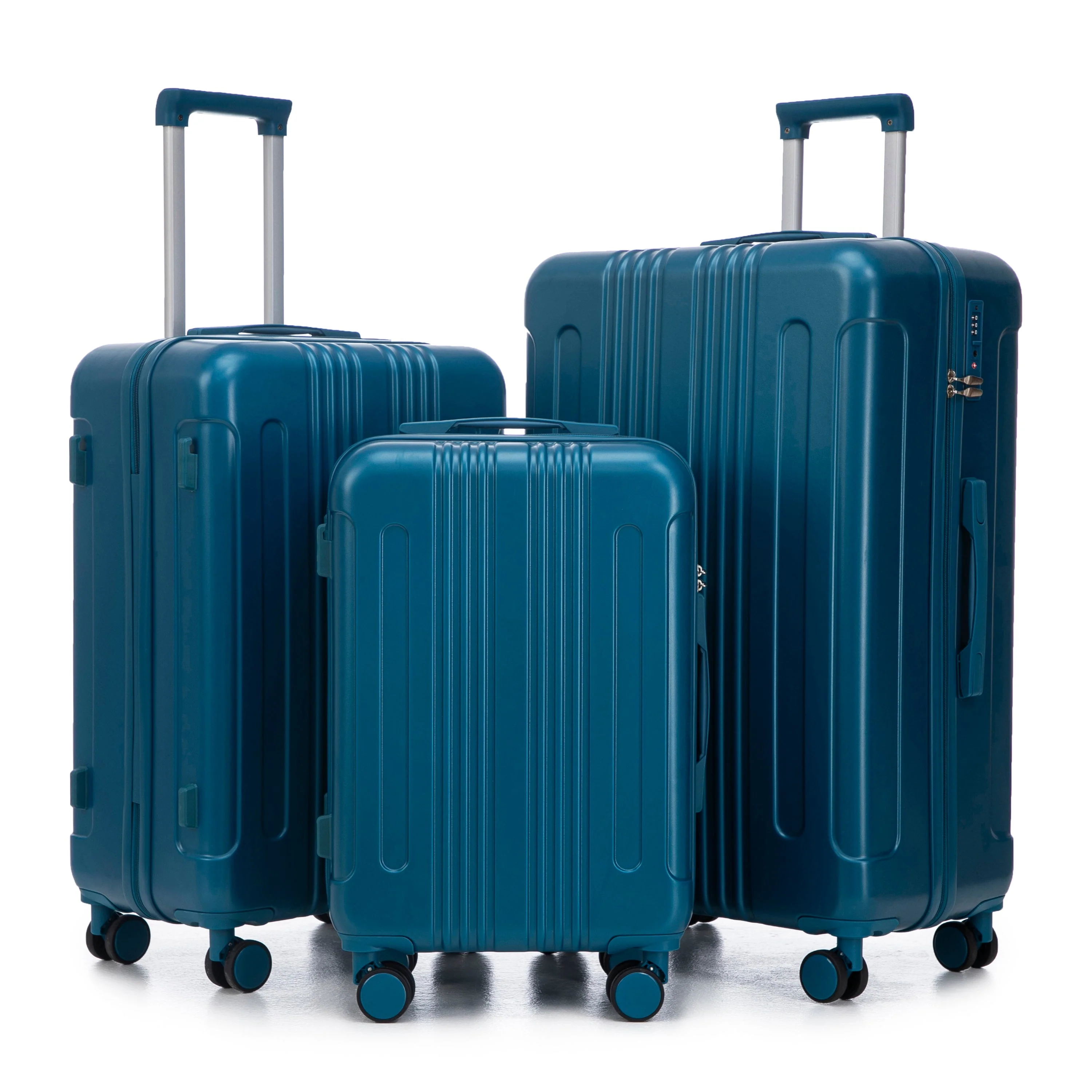 3-Piece ABS Spinner Wheel Luggage Set 20"/24"/28" Dark Blue - Image 22