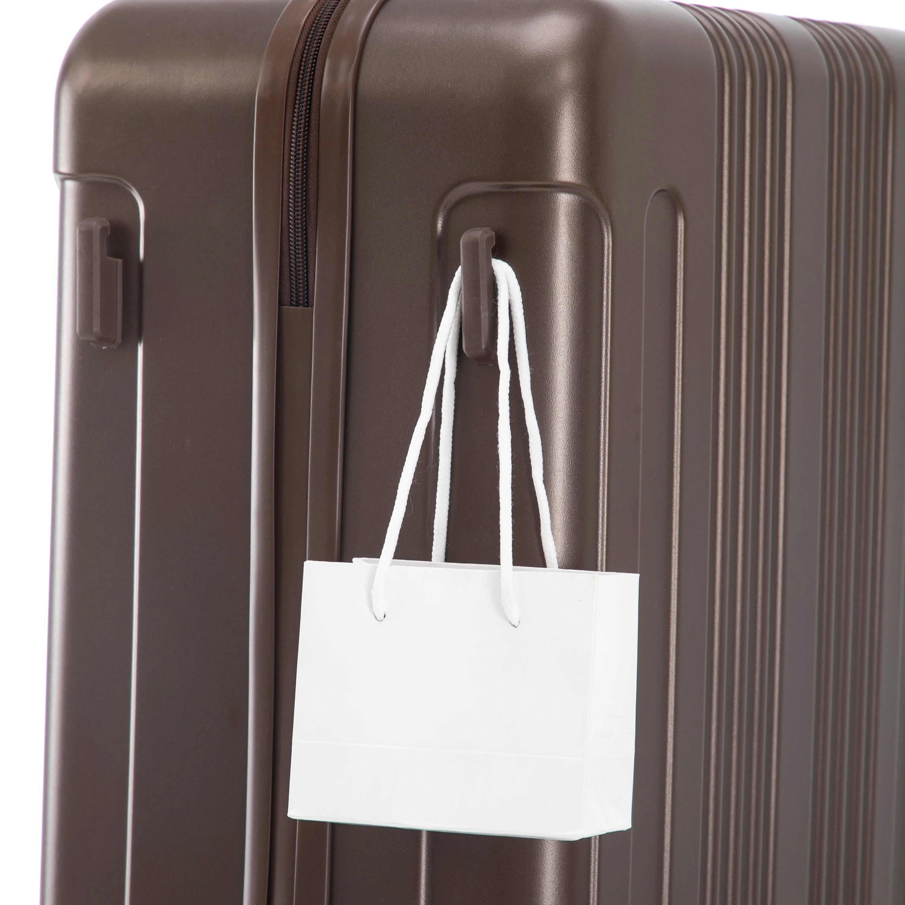 3 Piece ABS Spinner Wheel Luggage Set (Brown) - Image 16
