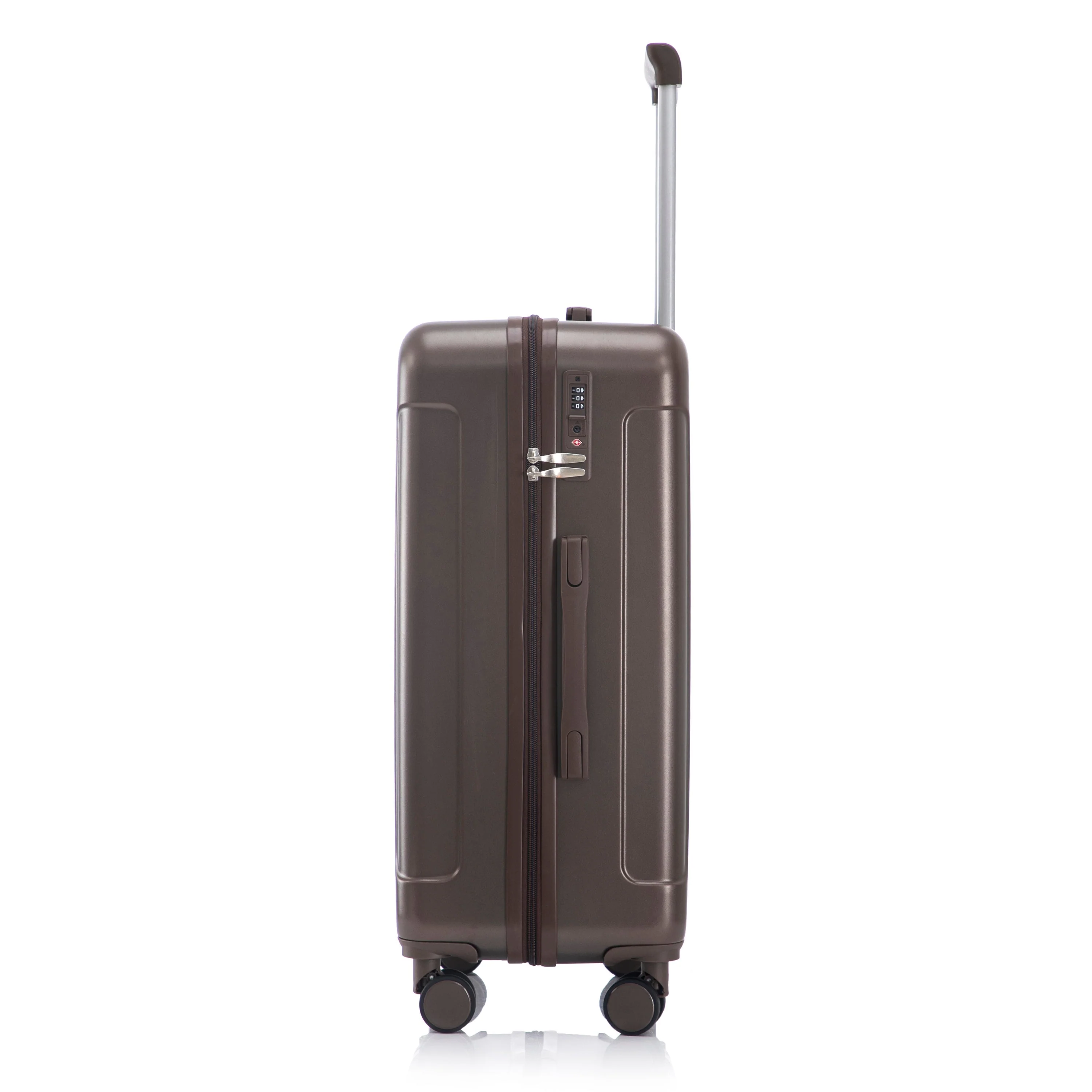 3 Piece ABS Spinner Wheel Luggage Set (Brown) - Image 26