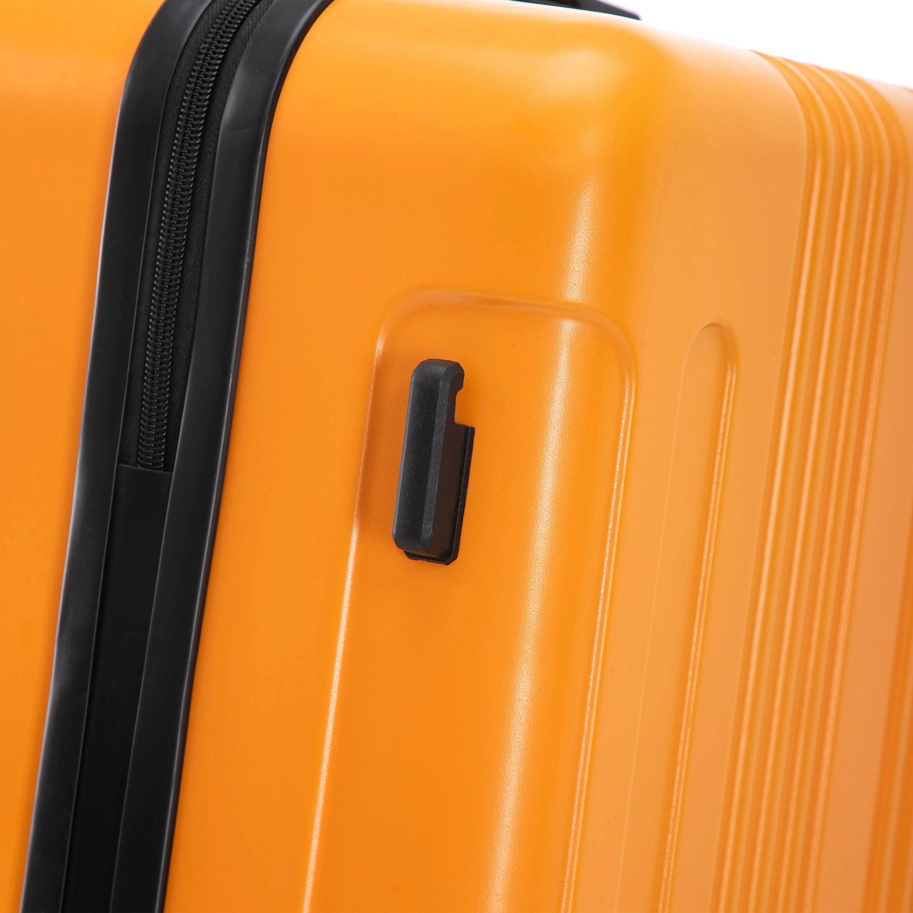 3-Piece ABS Spinner Wheel Luggage Set in Black and Orange - Image 16