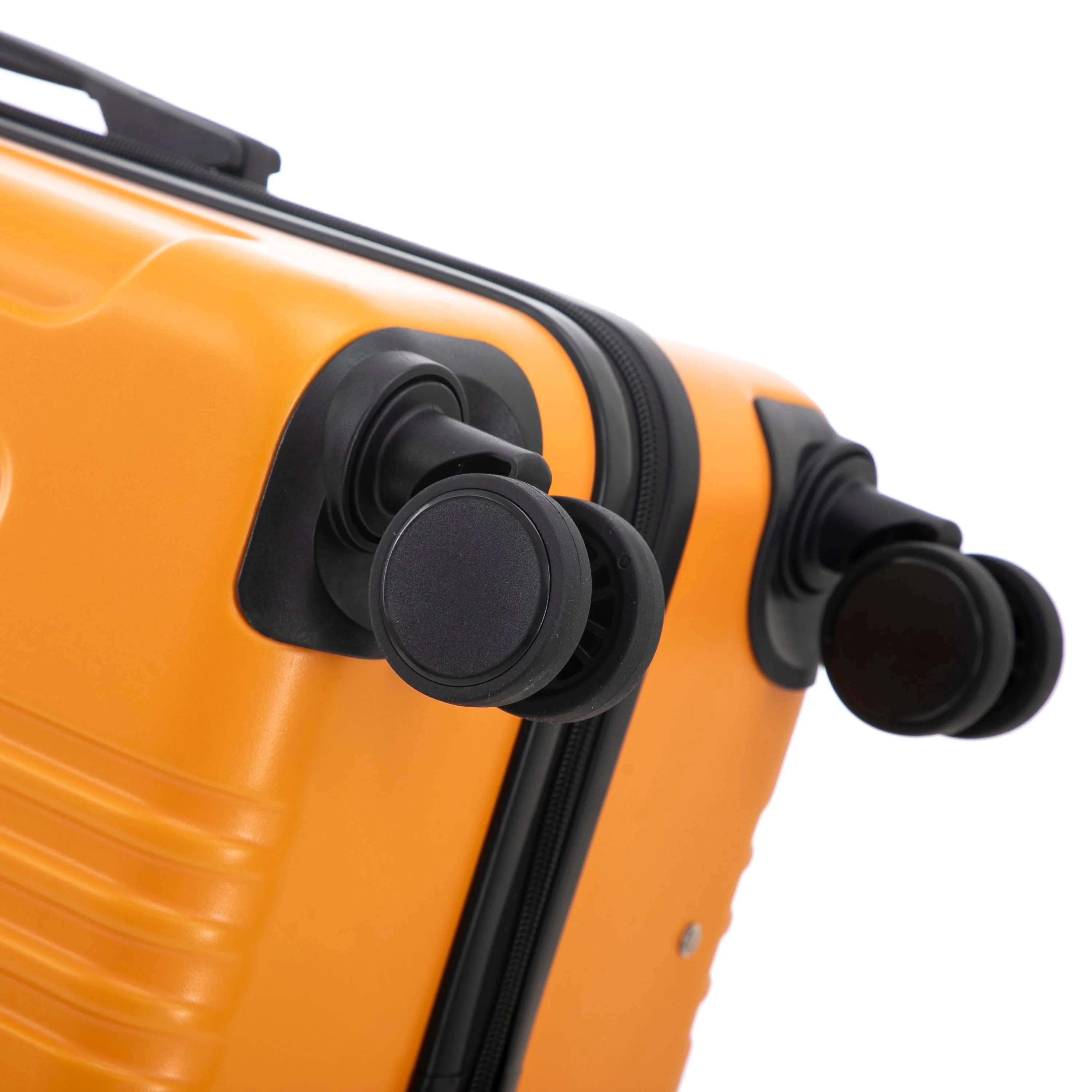 3-Piece ABS Spinner Wheel Luggage Set in Black and Orange - Image 18