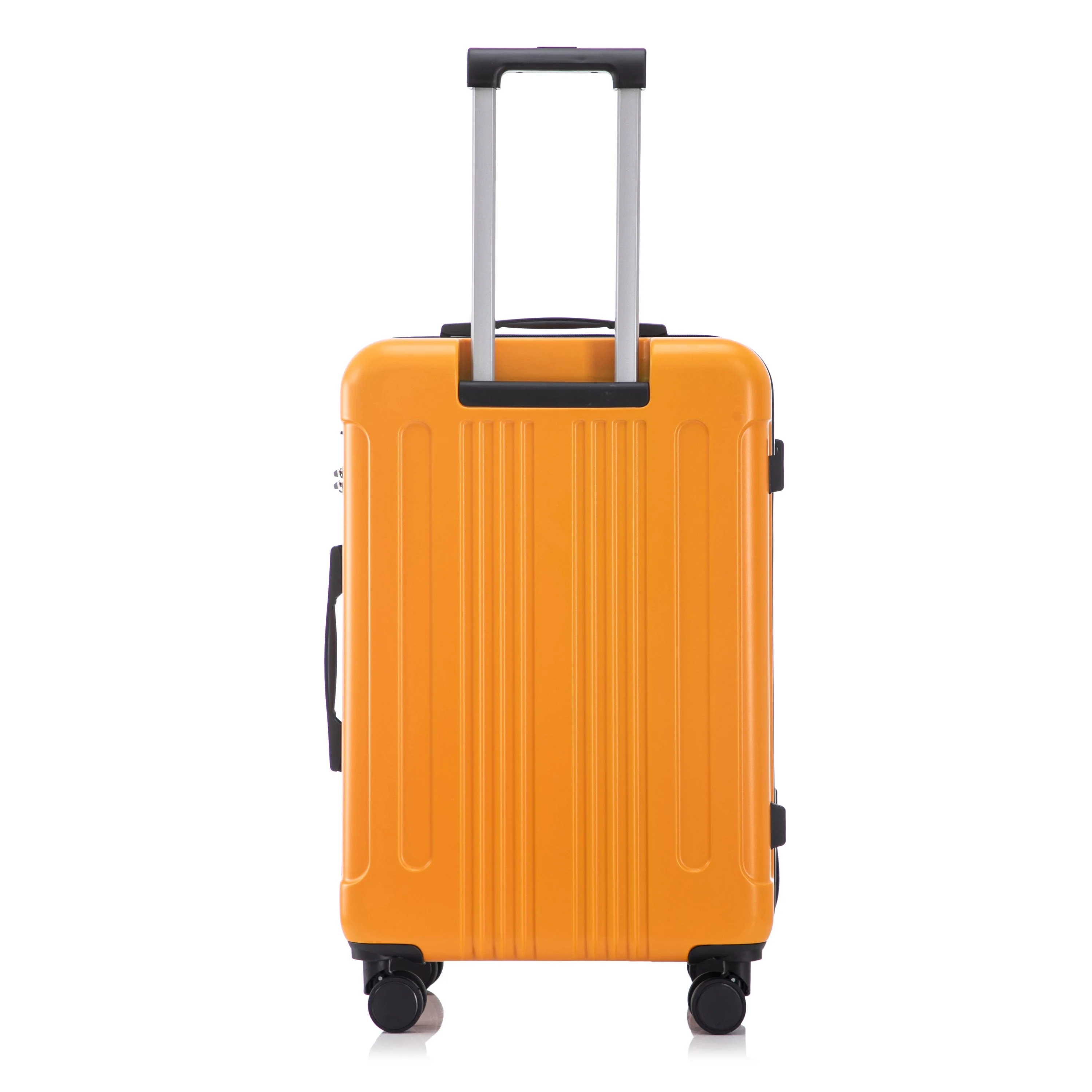3-Piece ABS Spinner Wheel Luggage Set in Black and Orange - Image 23