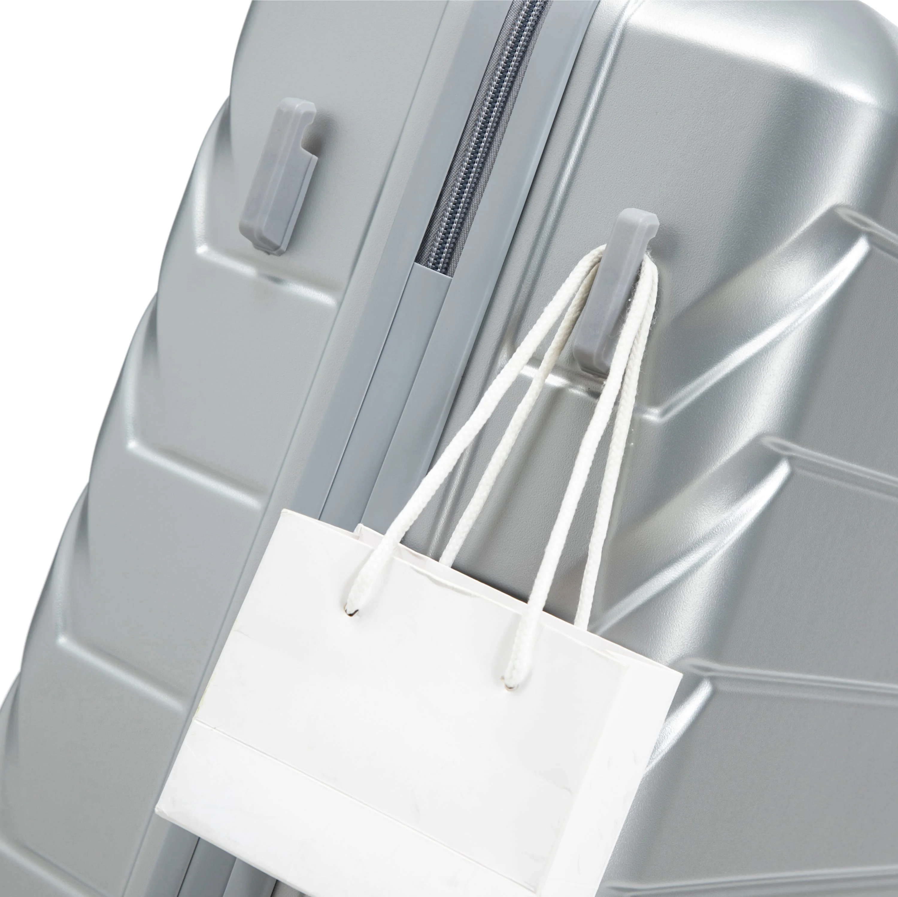 3-Piece ABS Spinner Wheel Luggage Set with Combination Lock - Silver - Image 14