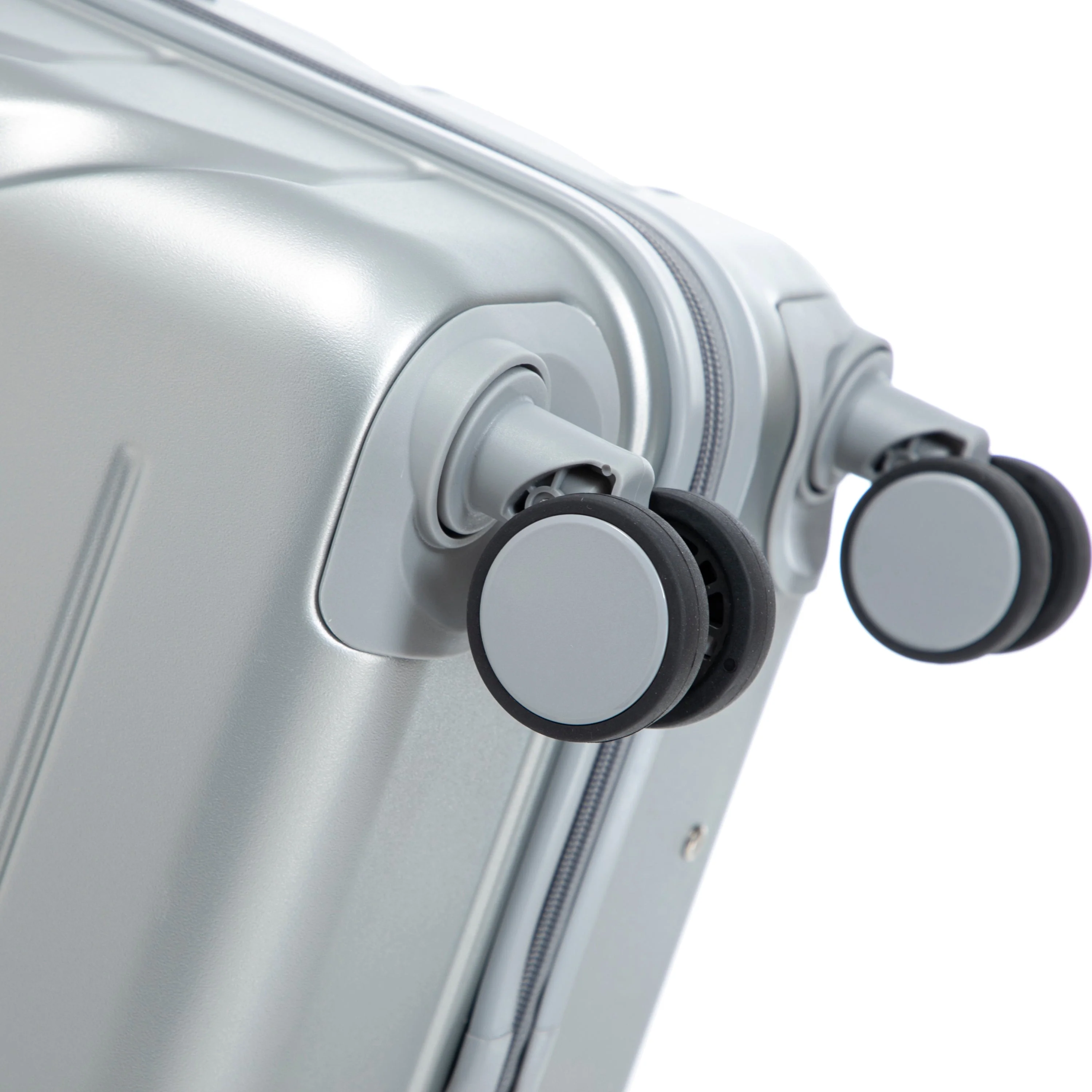 3-Piece ABS Spinner Wheel Luggage Set with Combination Lock - Silver - Image 18