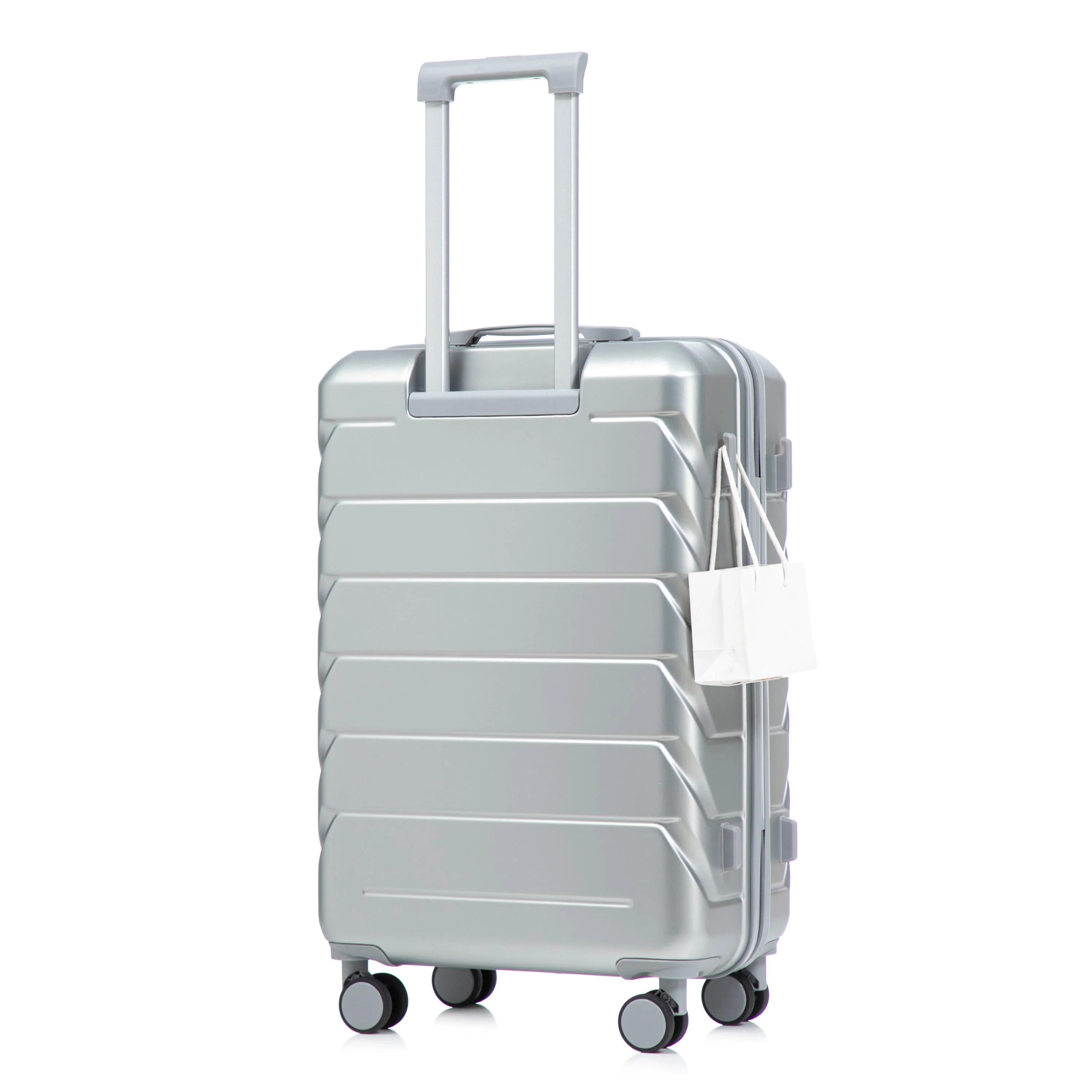 3-Piece ABS Spinner Wheel Luggage Set with Combination Lock - Silver - Image 23