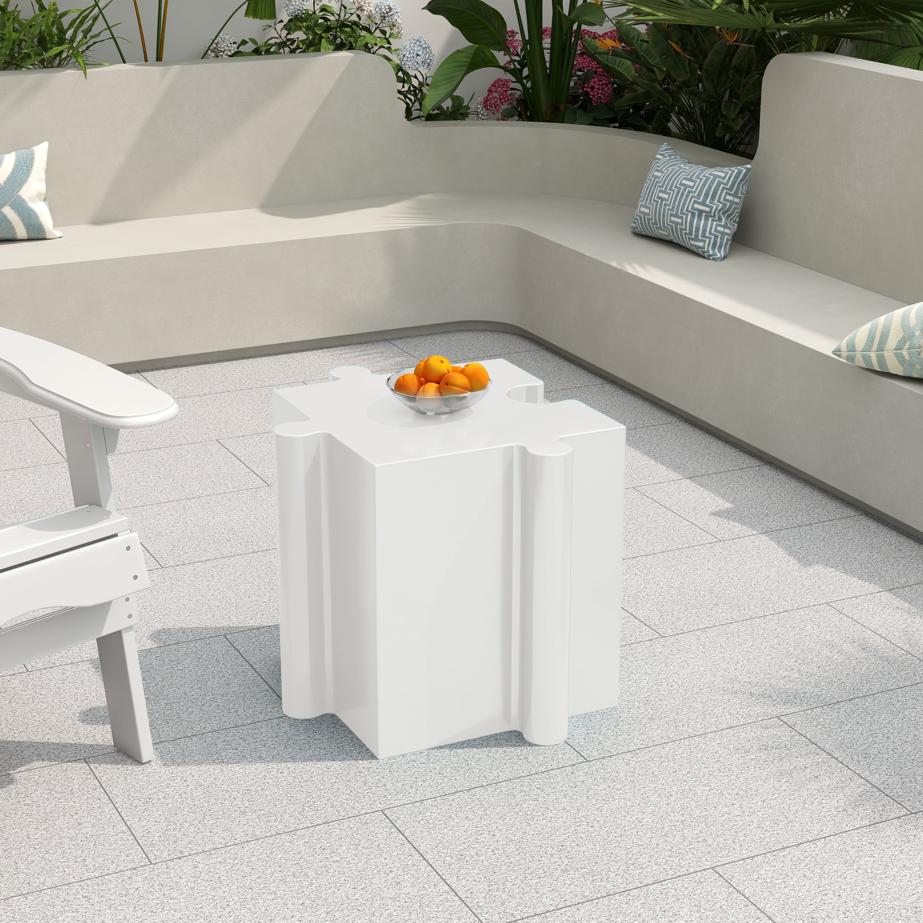 3-Piece Artistic Puzzle Table Set, Modular MGO Side Tables - Image 8