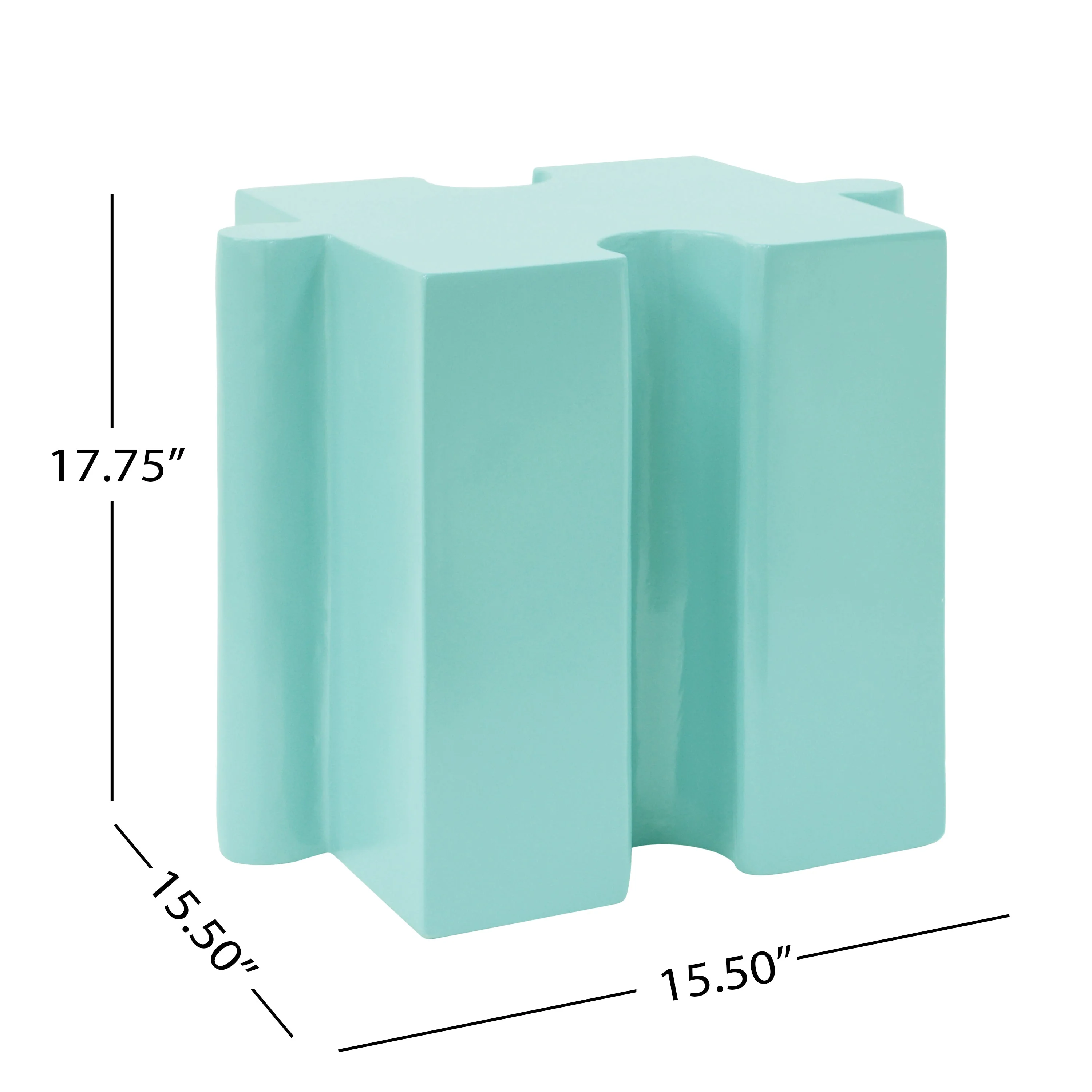 3-Piece Artistic Puzzle Table Set, Modular MGO Side Tables with Interlocking Design - Image 4